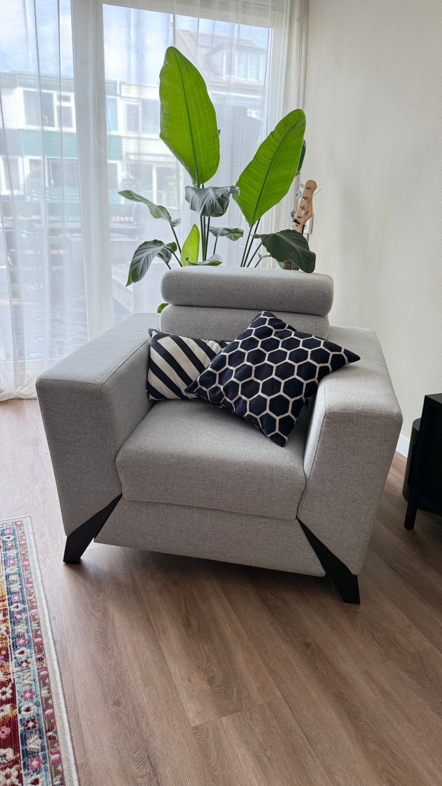 fauteuil verstelbare hoofdsteun, Huis en Inrichting, Fauteuils, Ophalen, 75 tot 100 cm, Zo goed als nieuw, 100 tot 125 cm