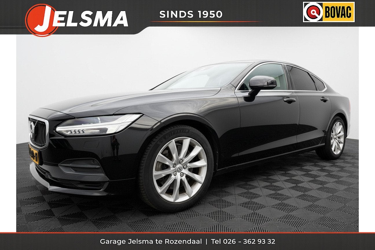 Volvo S90 2.0 T4 Momentum+ 190pk Aut., Navi | Leer, Auto's, 15 km/l, Euro 6, 1969 cc, Automatische klimaatregeling