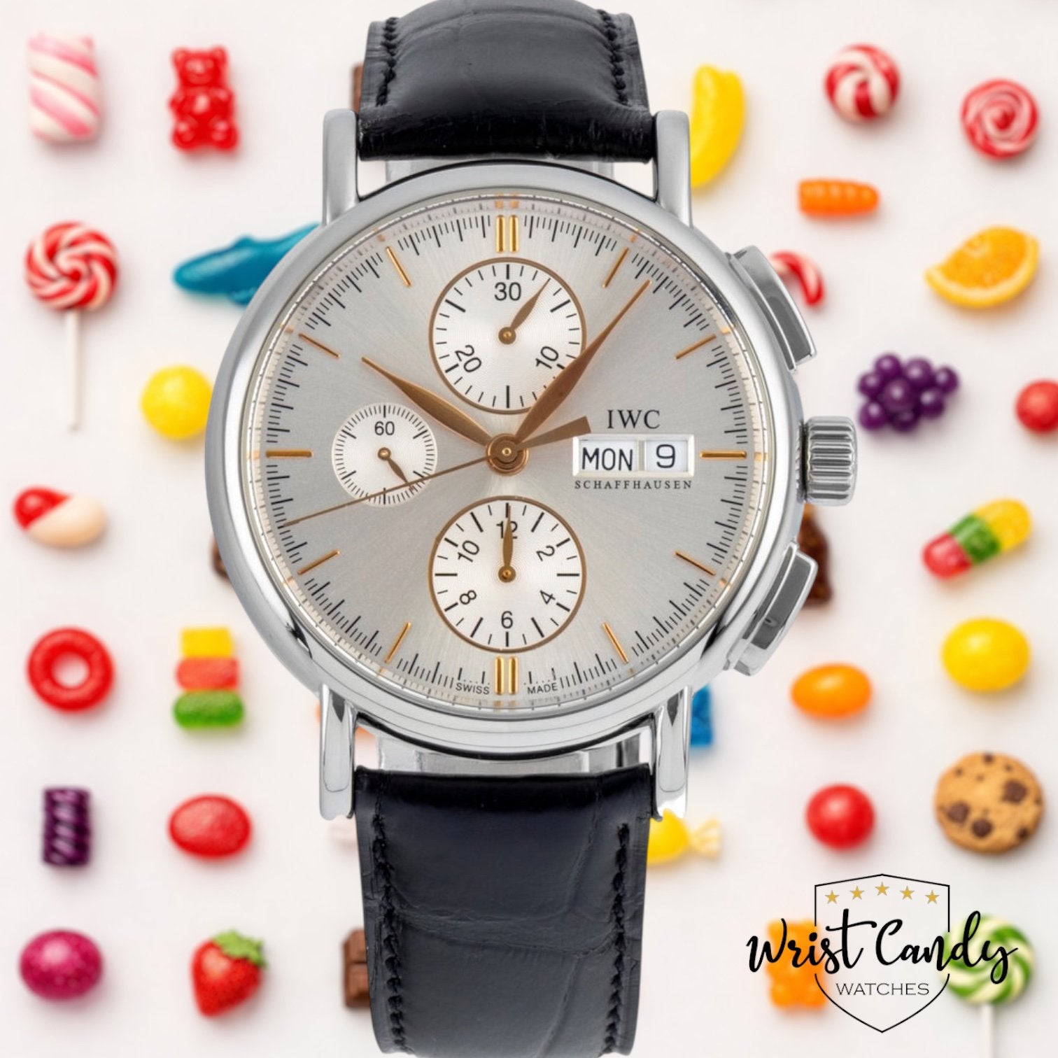 IWC Portofino Chronograph IW378302 • 2005 • topstaat, Staal, Polshorloge, Ophalen of Verzenden, Prins Bernhardlaan 64 Bergen op Zoom