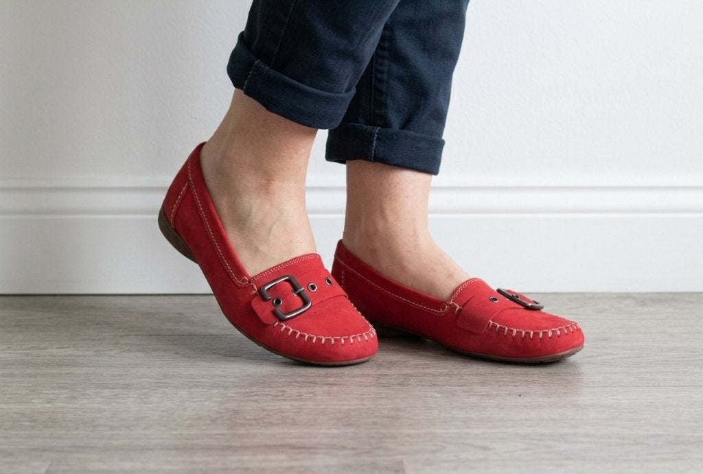 Gabor - mooie instappers rood - maat 7 G = 40,5, Kleding | Dames, Verzenden, Instappers, Gabor, Nieuw