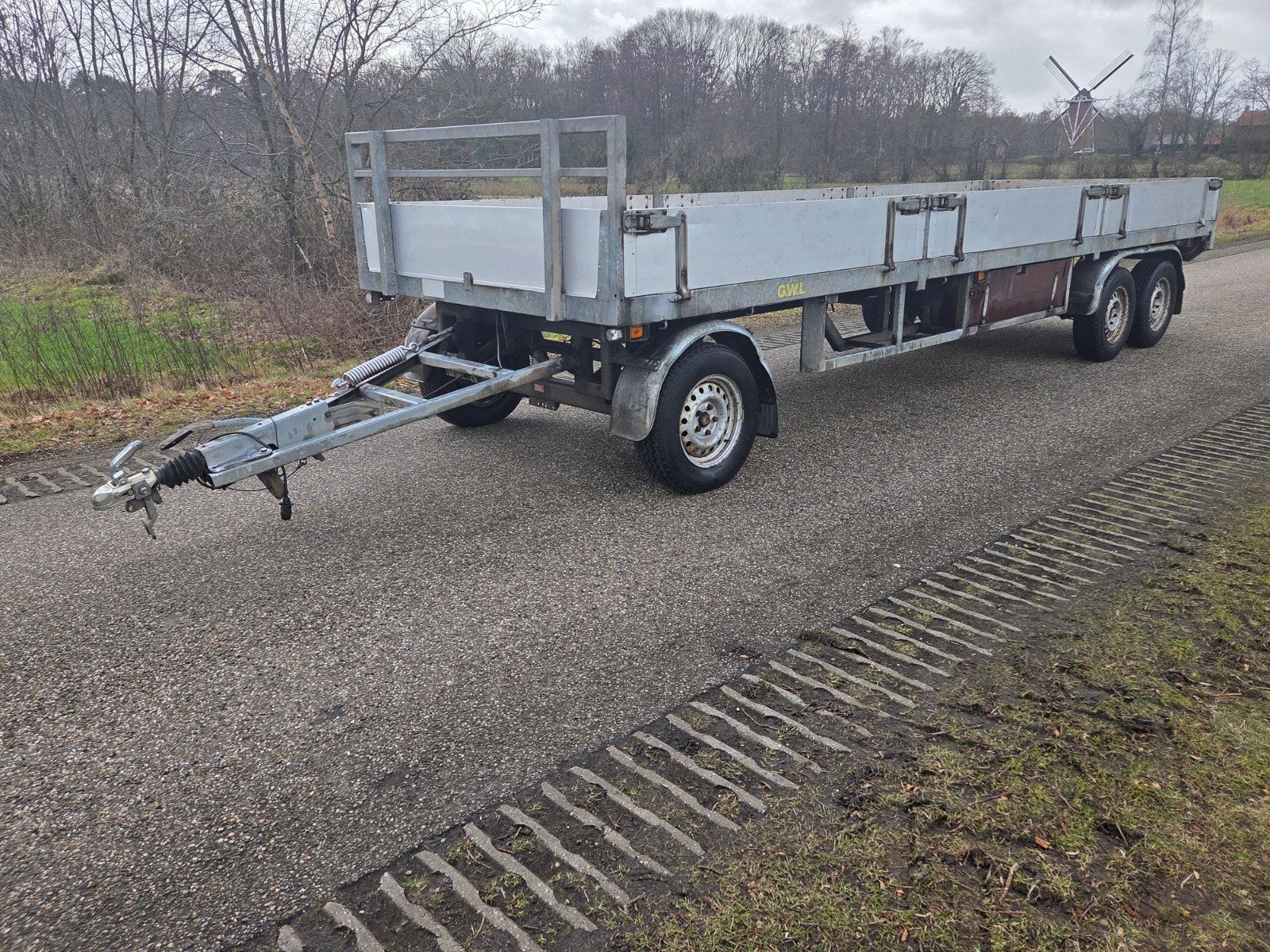3 Assige schamelwagen 3500 KG, Ophalen of Verzenden, Gebruikt