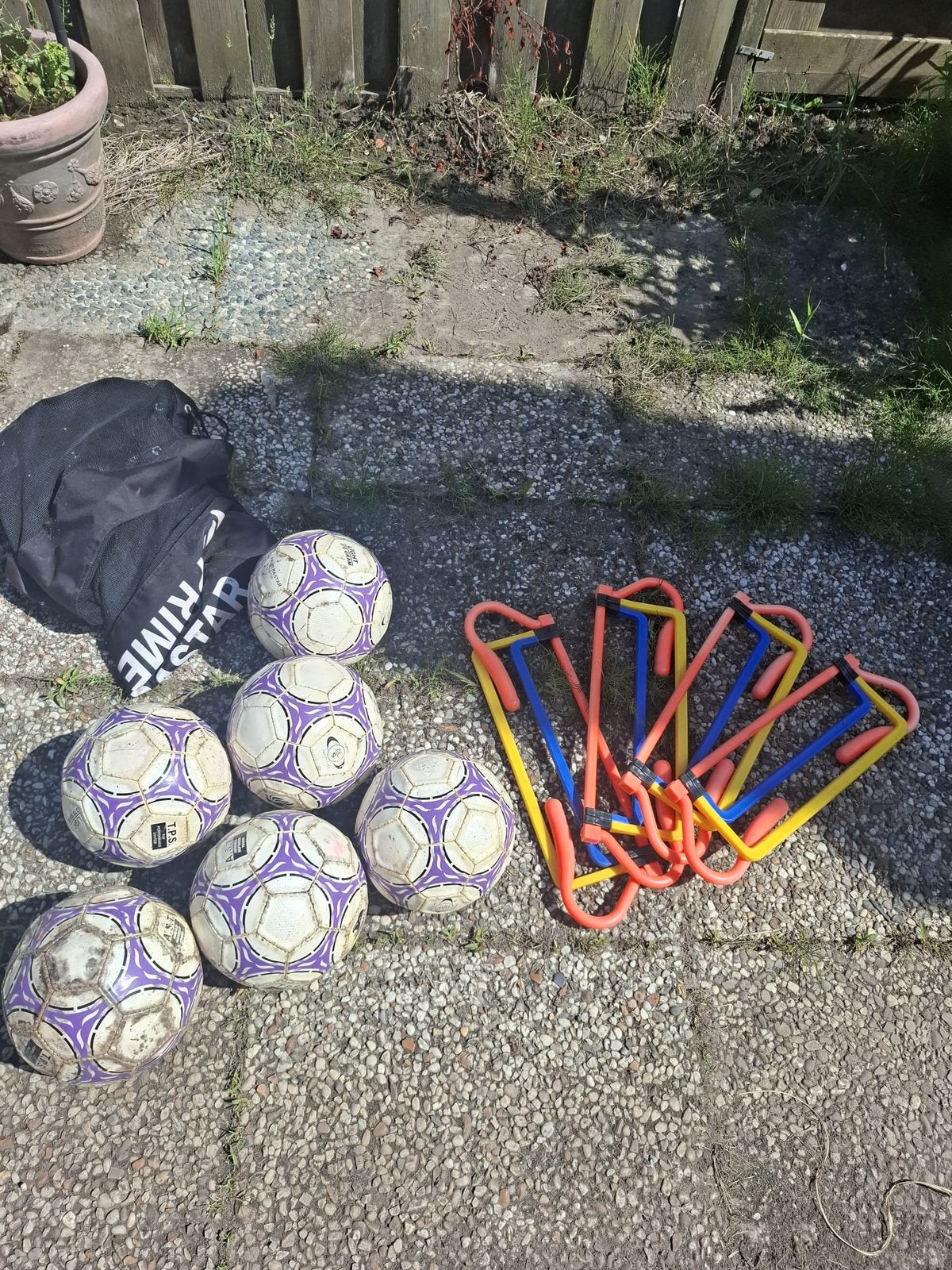 Voetbal trainingsspullen, Ophalen, Gebruikt