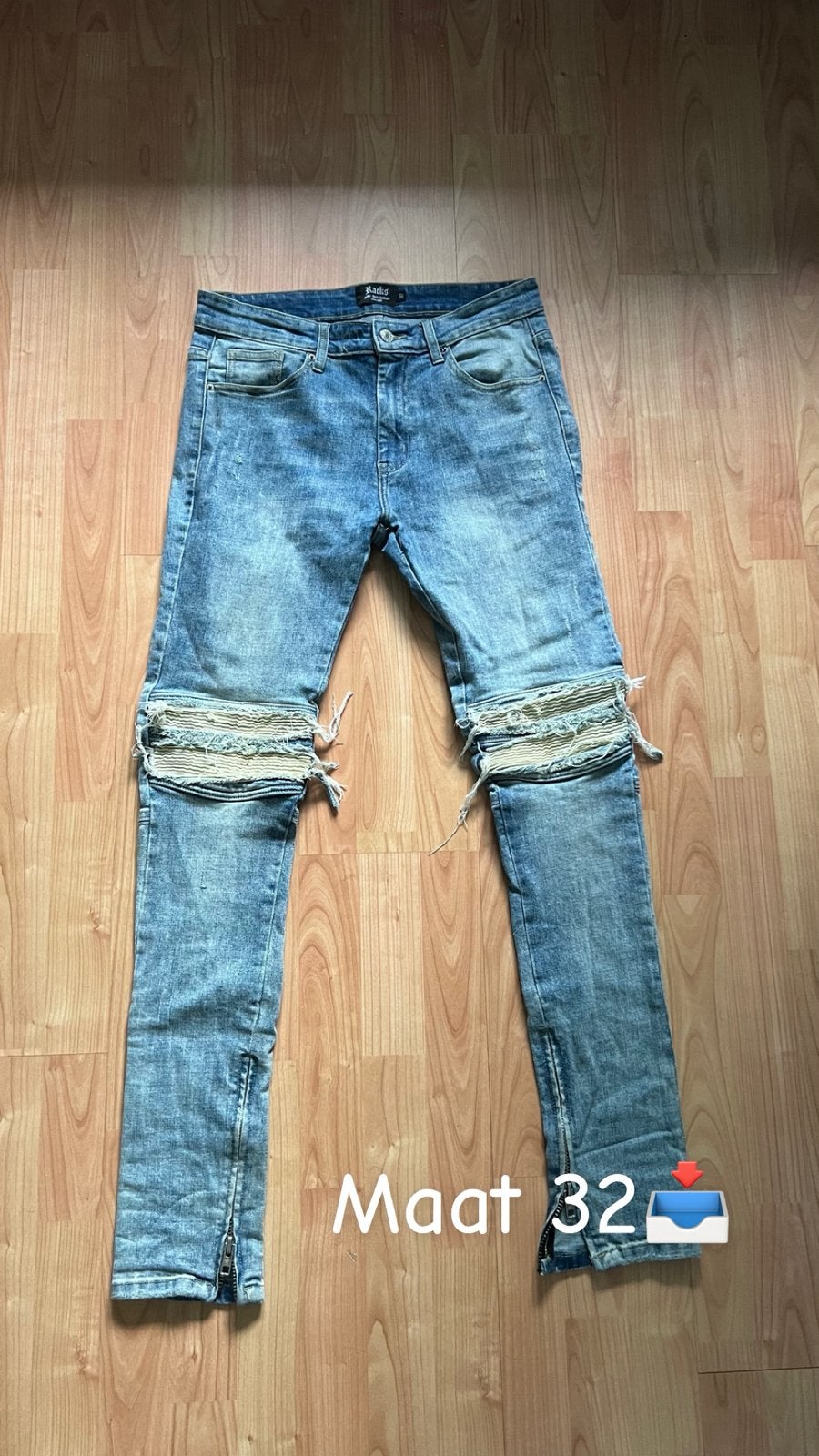 Racks spijkerbroek met rits, Ophalen of Verzenden, Zo goed als nieuw, Blauw, W32 (confectie 46) of kleiner