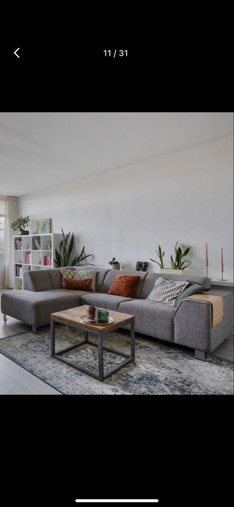 Grijzs hoekbank/ chaise longue, Huis en Inrichting, Banken | Bankstellen, Ophalen, 250 tot 300 cm, Gebruikt, 100 tot 125 cm