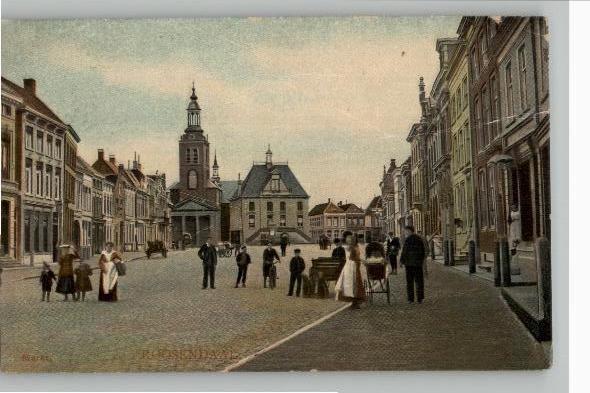 Roosendaal Markt st 1905 TOPKAART hondenkar met 2 honden, Verzenden, Voor 1920, Gelopen, Noord-Brabant