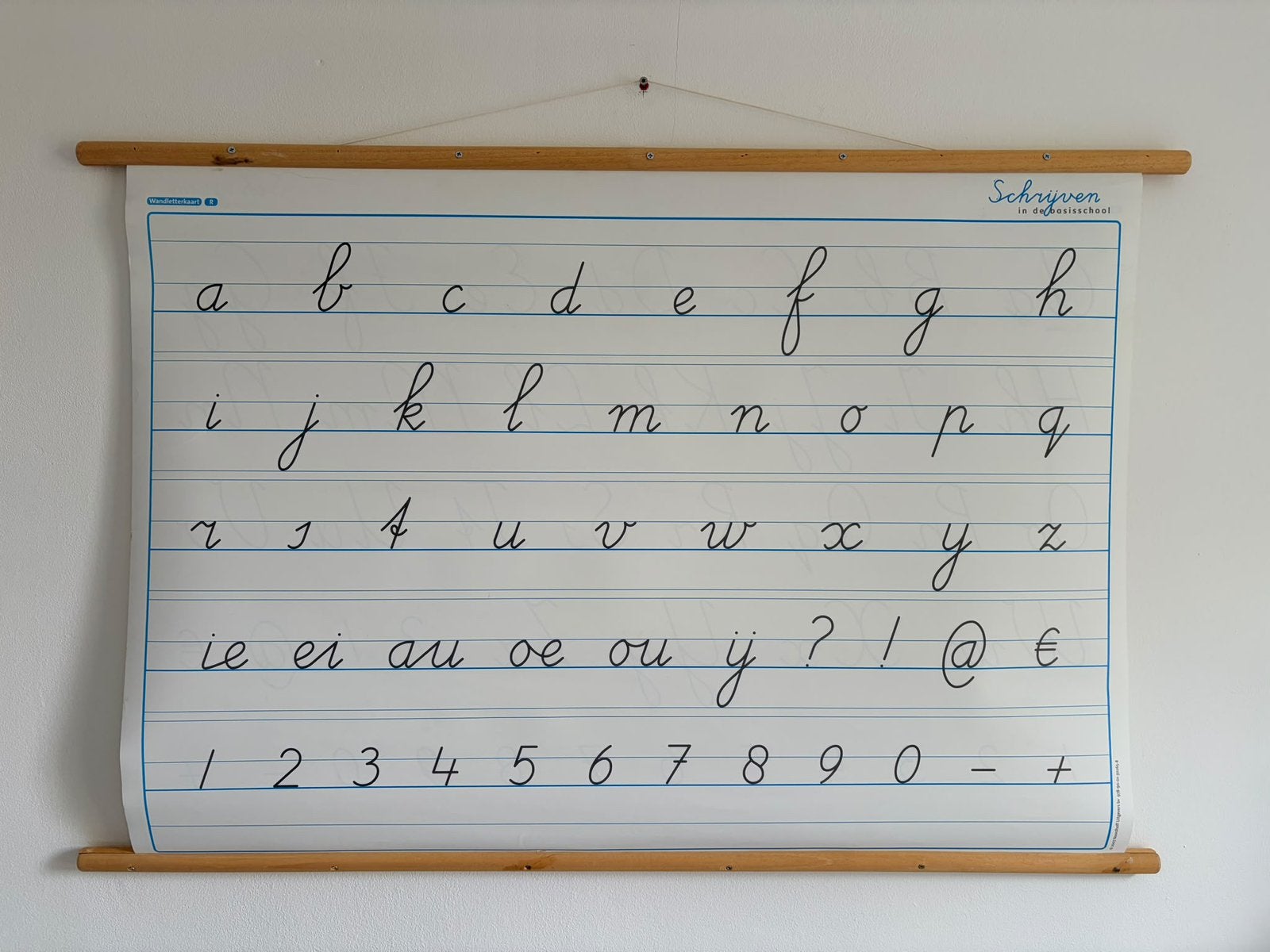 Vintage schoolkaart - Alfabet & Cijfers, Ophalen, Overige thema's