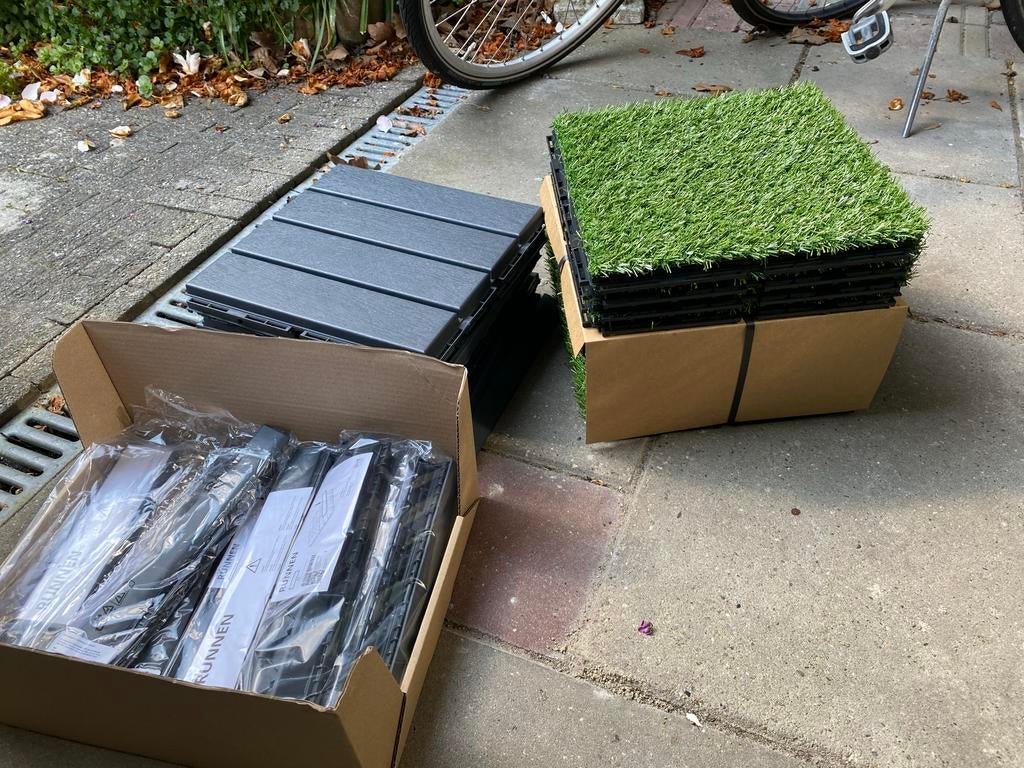 IKEA RUNNEN Vlondertegels en Kunstgras Tegels, Ophalen of Verzenden, Nieuw, Minder dan 10 m², Kunstgras