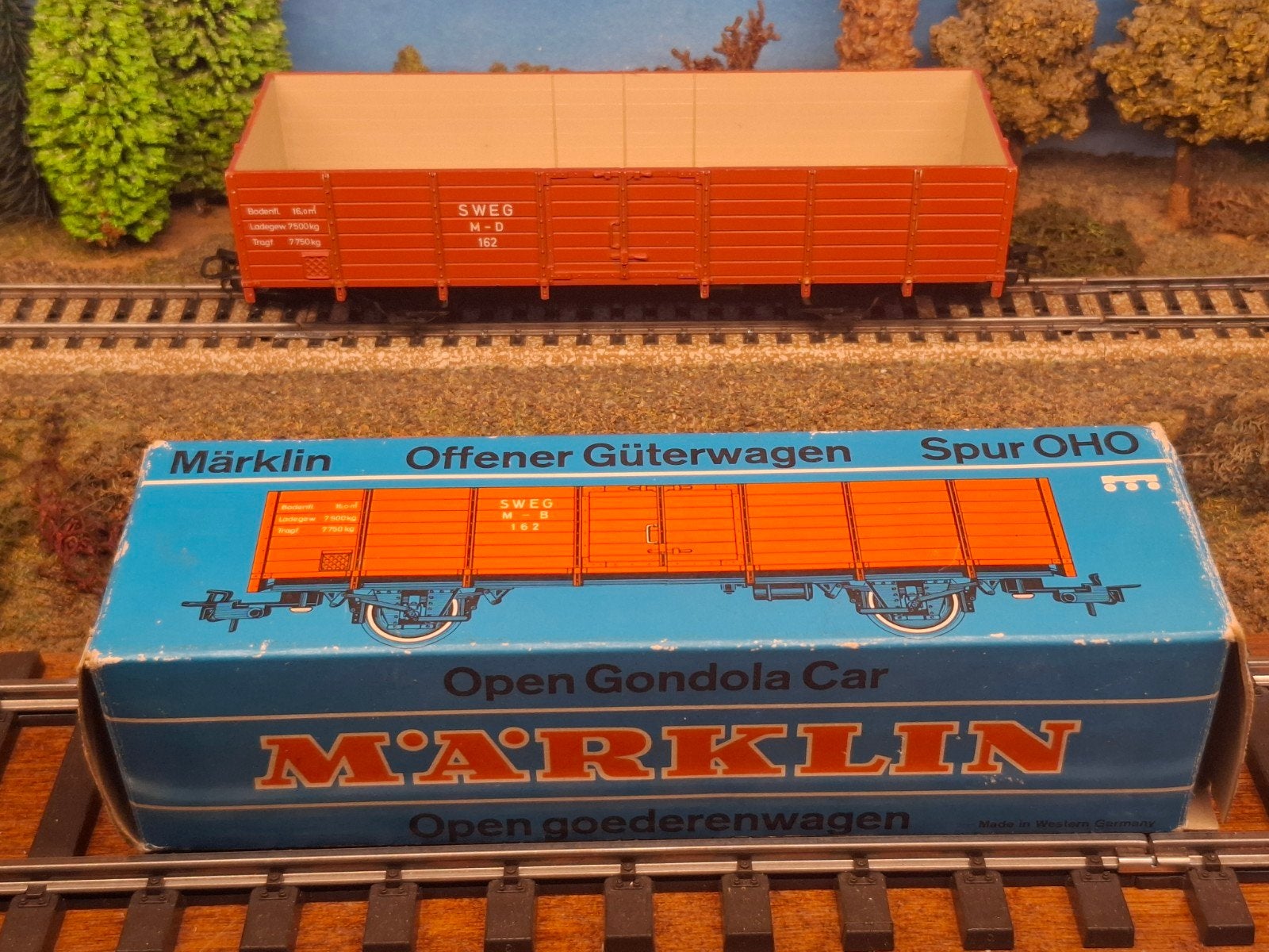 Marklin minex hoge bak wagon 4450 in ovp, Wisselstroom, Wagon, Ophalen of Verzenden, Zo goed als nieuw