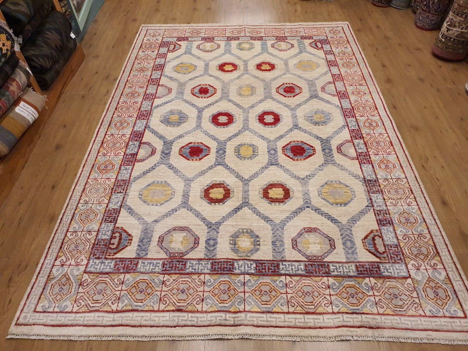 Handgeknoopt oosters tapijt ziegler modern 286x197, Info@SlatsAntiek.nl, Geel, Perzisch, 150 tot 200 cm