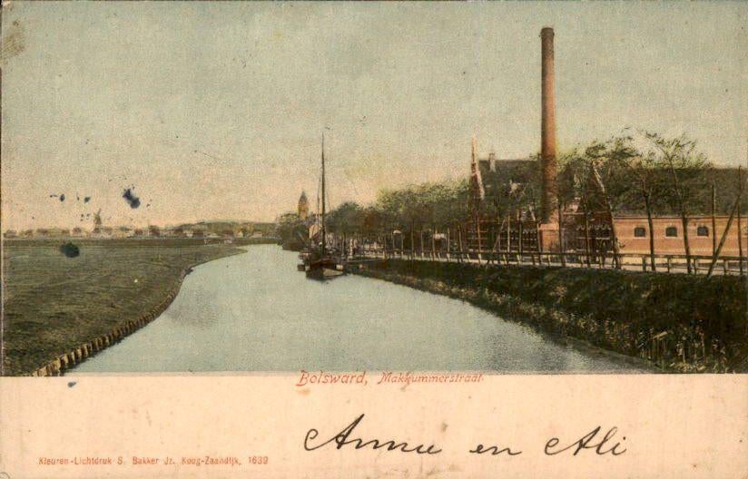 Bolsward - Makkumerstraat, Ophalen of Verzenden, Voor 1920, Gelopen, Friesland