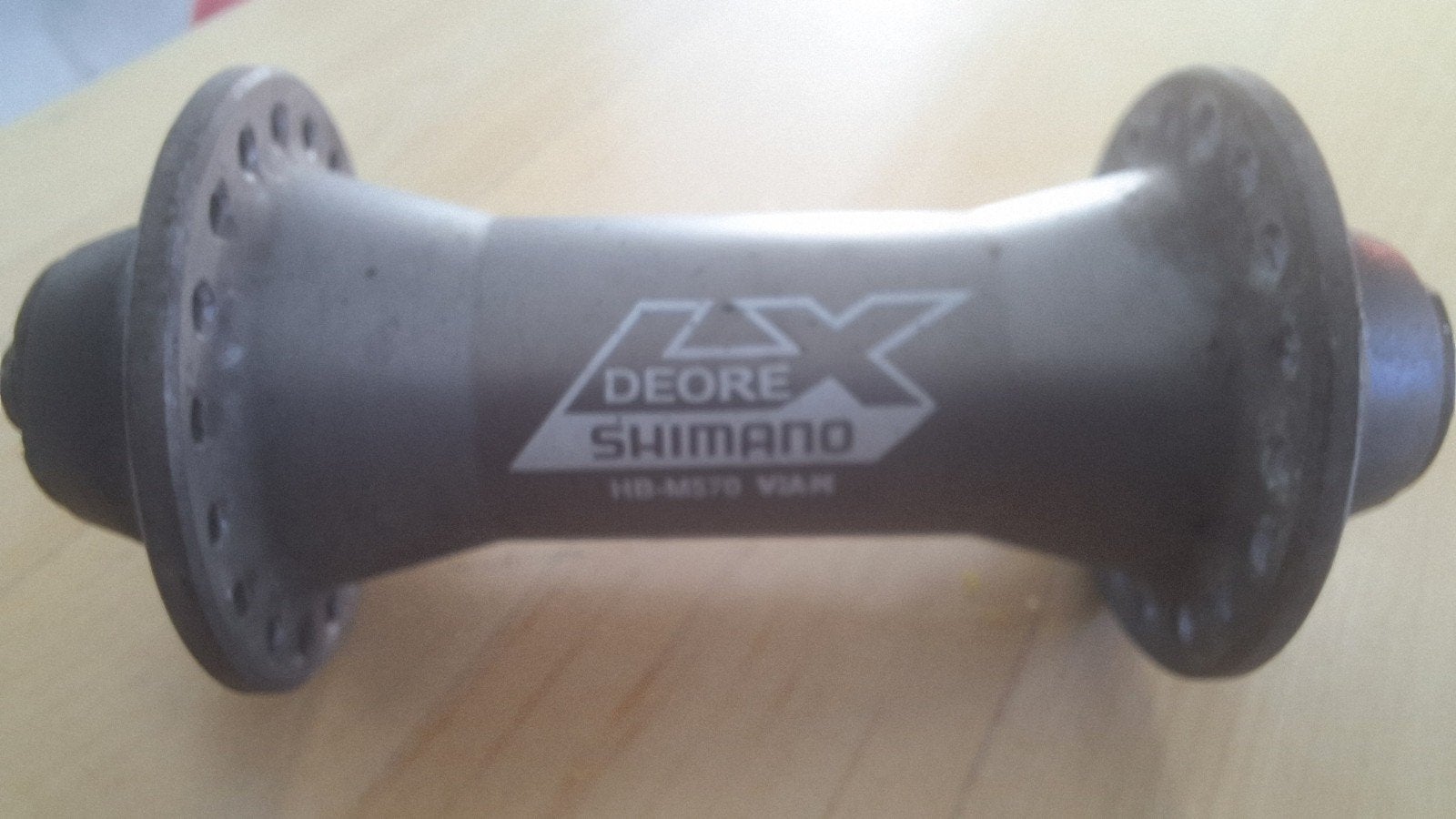 Shimano Deore LX HB-M570 Voornaaf, Fietsen en Brommers, Fietsonderdelen, Wiel, Gebruikt, Ophalen of Verzenden, Aluminium
