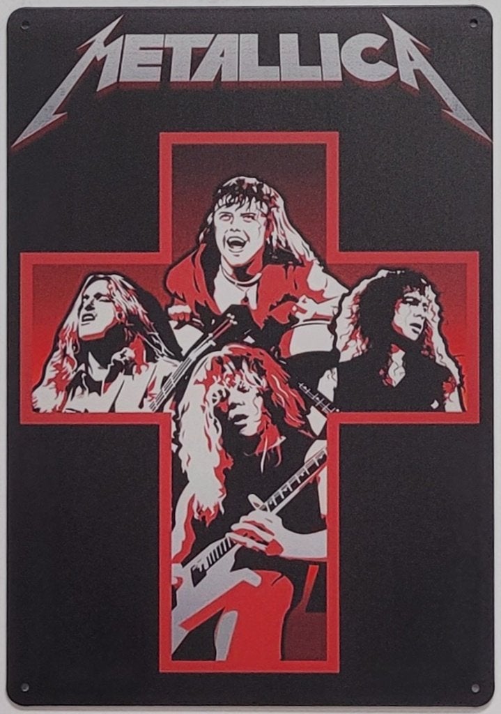 Metallica Master Puppets kruis reclamebord van metaal deco
