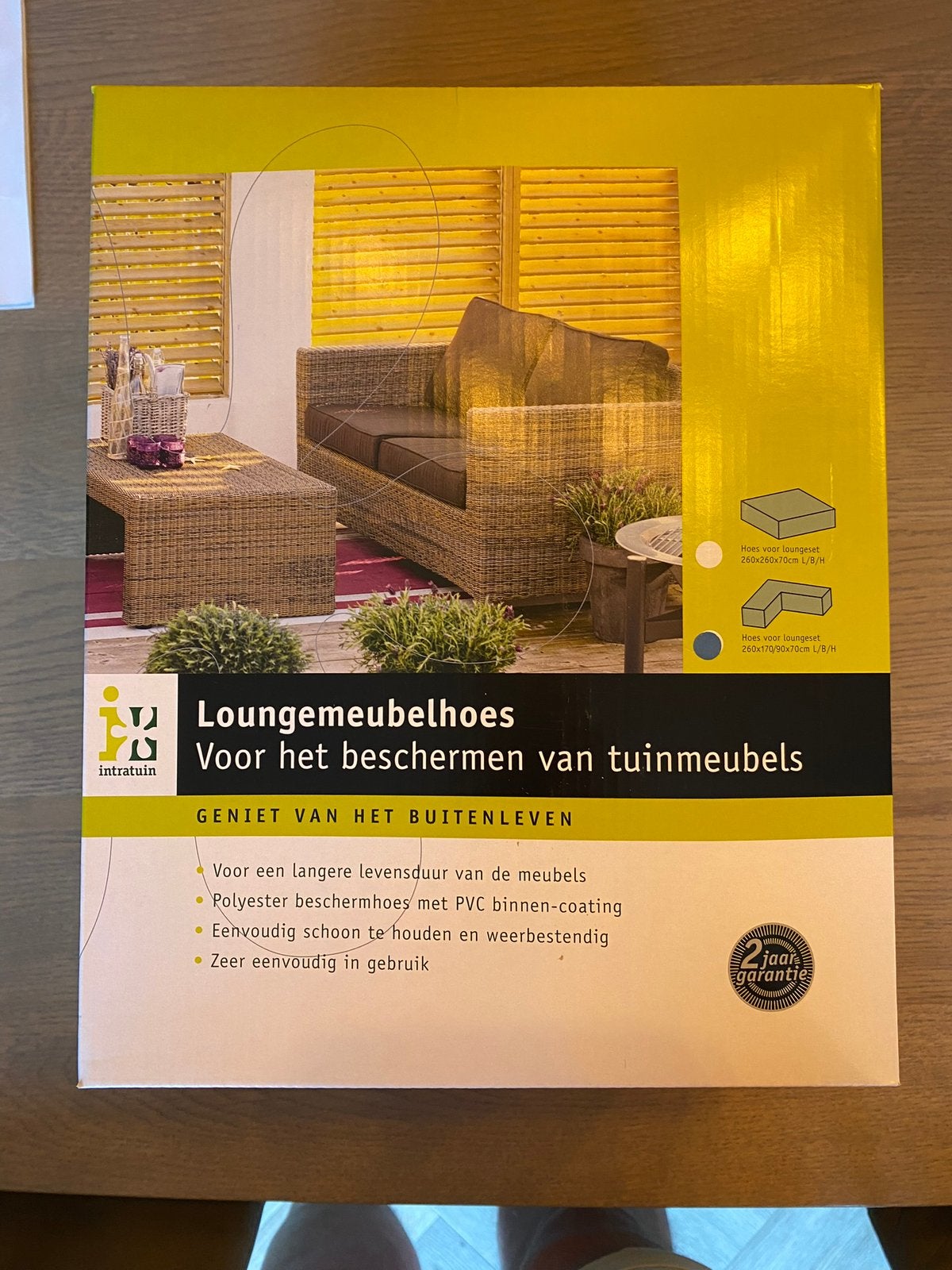 Tuinmeubelhoes beschermhoes loungebank loungeset 260x260, Ophalen of Verzenden, Nieuw