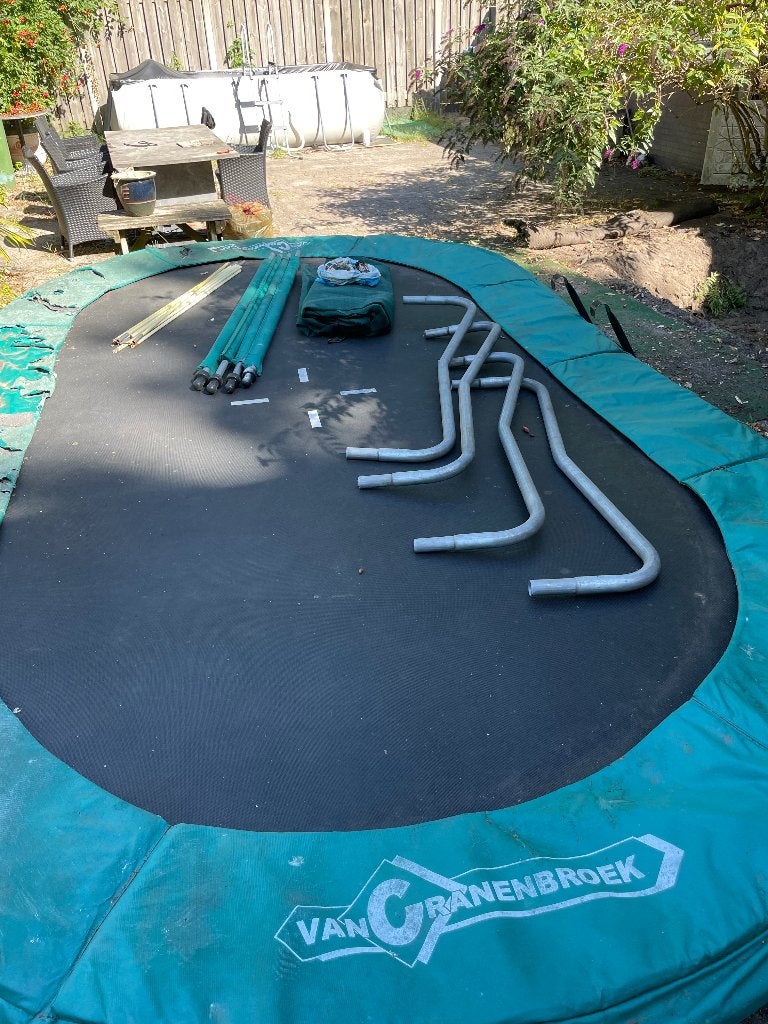 Grote trampoline, Ophalen, Gebruikt