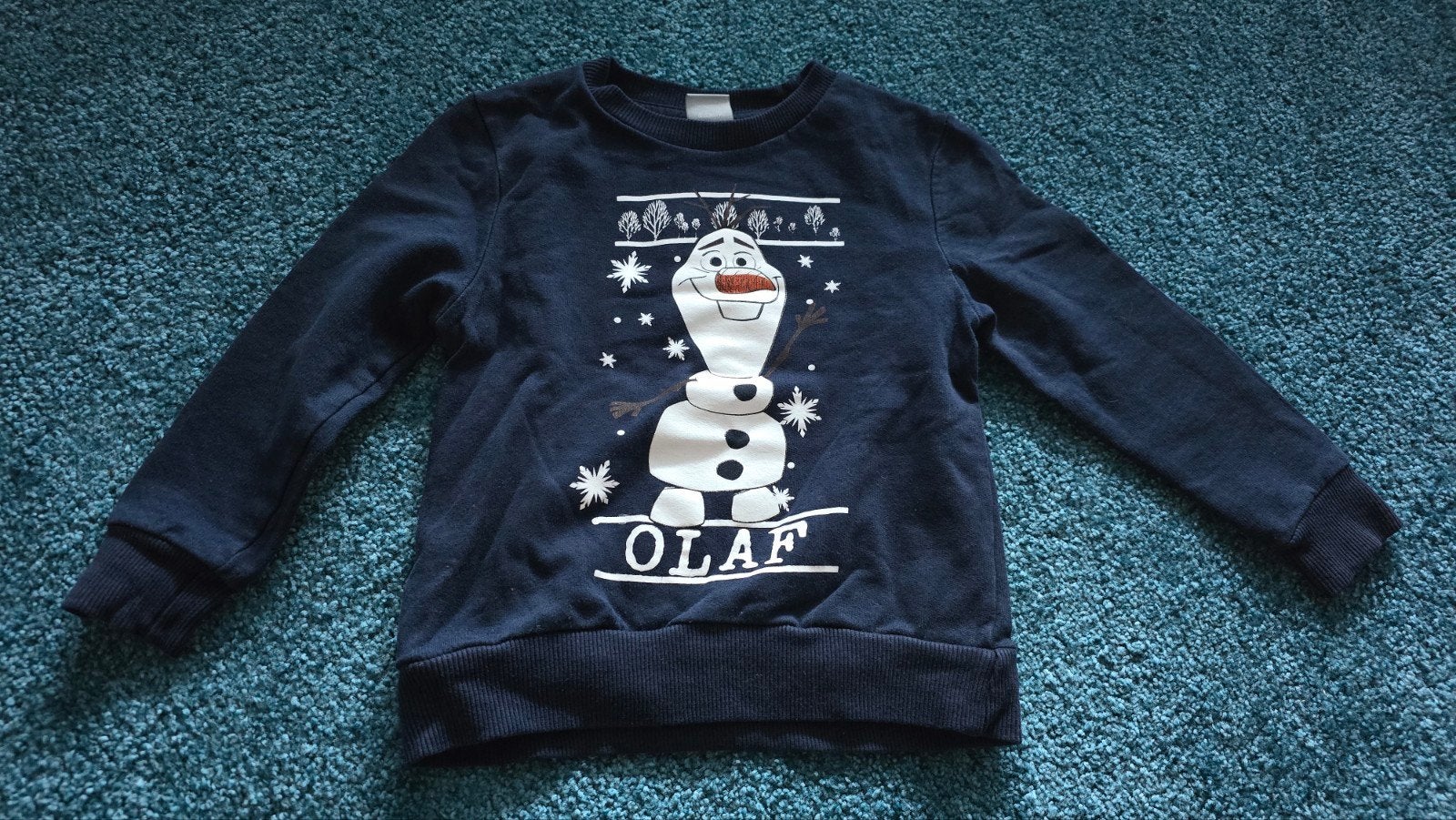 Trui Olaf Frozen disney 98, Ophalen of Verzenden, Zo goed als nieuw, Meisje, Trui of Vest