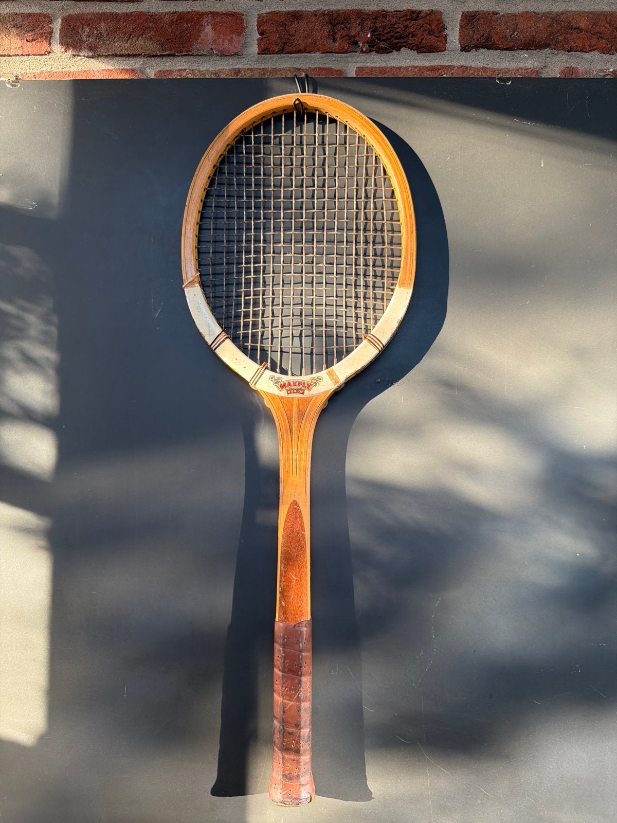 Vintage Houten Tennisracket - Maxply Dunlop, Ophalen of Verzenden, Gebruikt, Racket, Dunlop