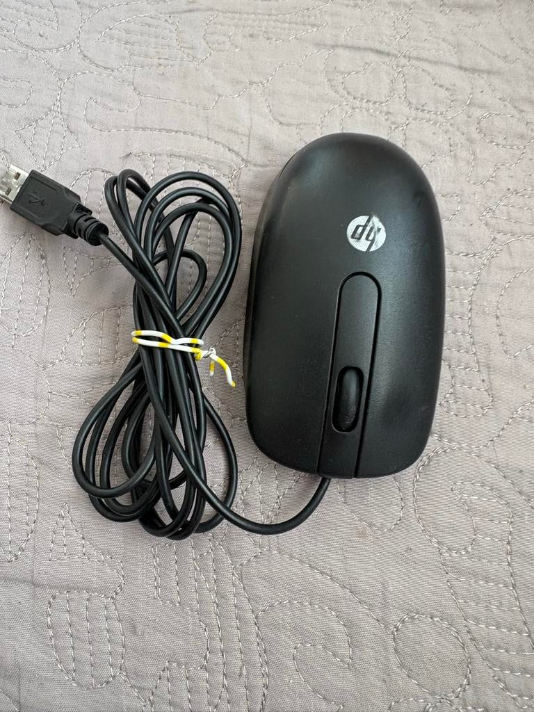 HP USB Optische Muis - Bedraad, Zwart, Computers en Software, Muizen, Rechtshandig, Muis, Ophalen of Verzenden, Zo goed als nieuw