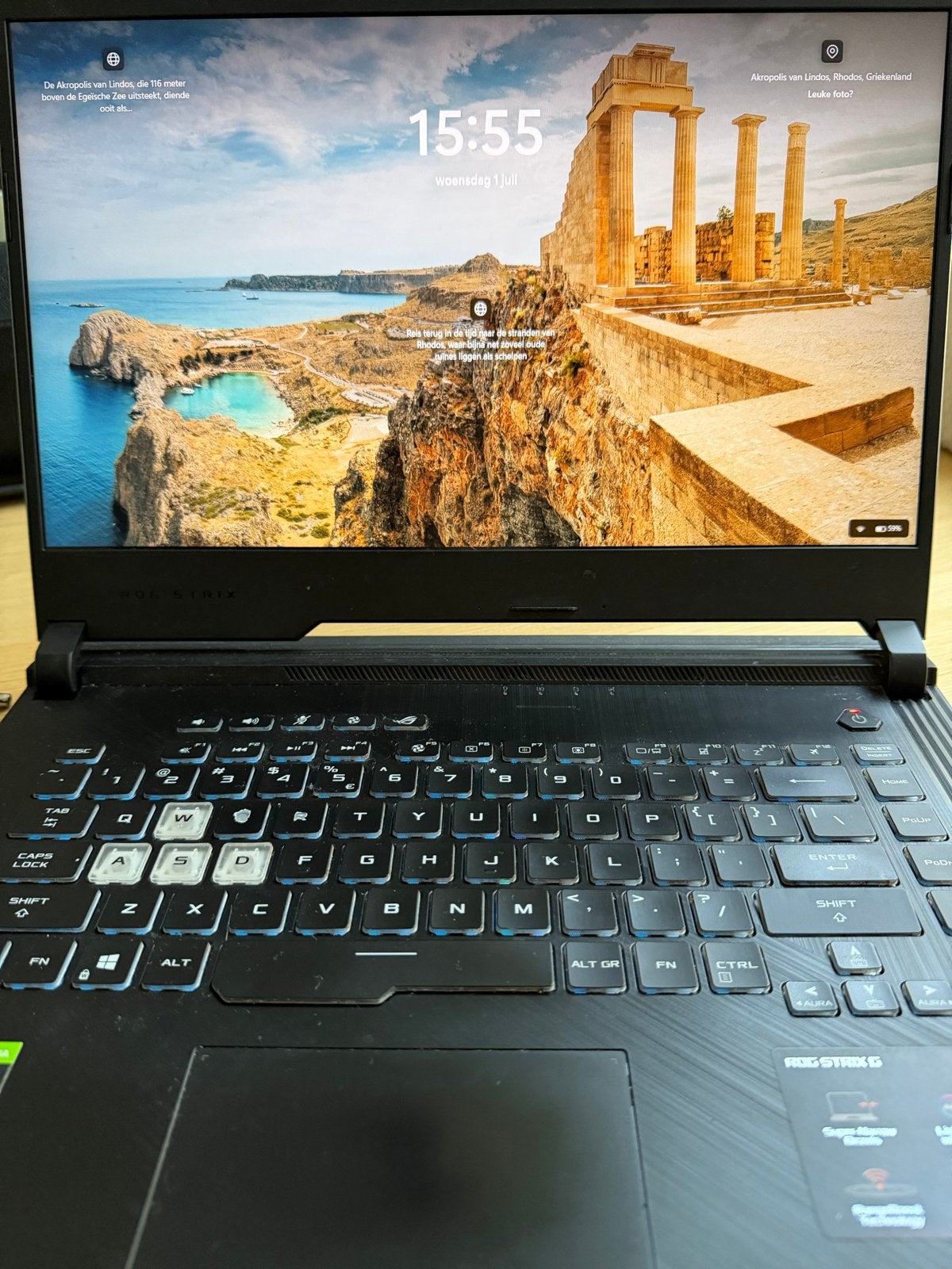 ASUS ROG Strix GL531GT-BQ607T Gaming Laptop, Computers en Software, Windows Laptops, Ophalen, Gebruikt, Met videokaart, 2 tot 3 Ghz