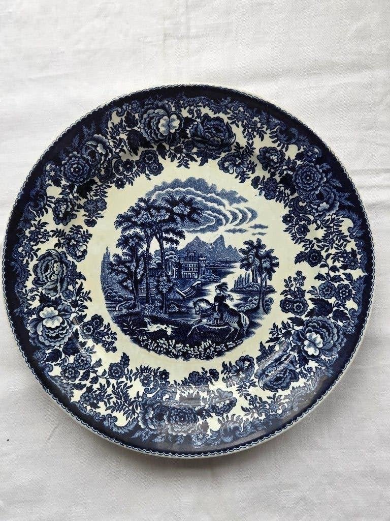 Regout delftsblauw wandbord decor AMAZONE, 1928-1940, Ophalen of Verzenden