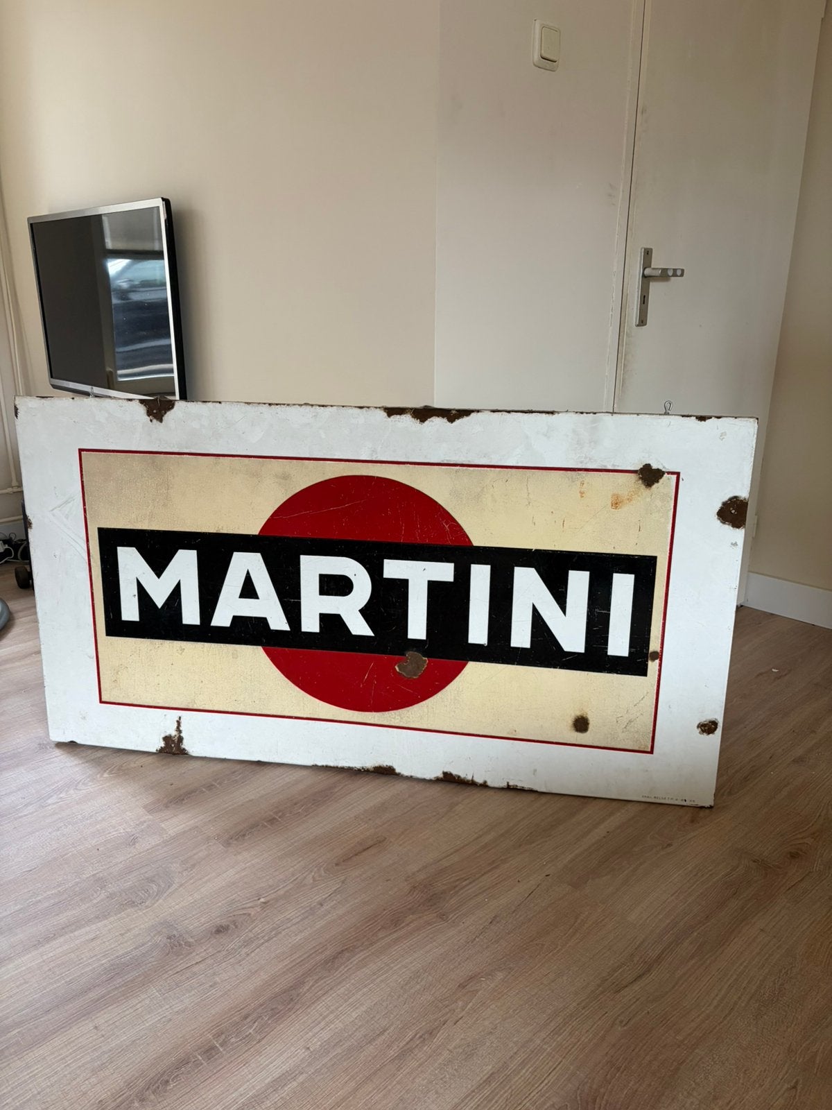 Emaille martini bord, Ophalen