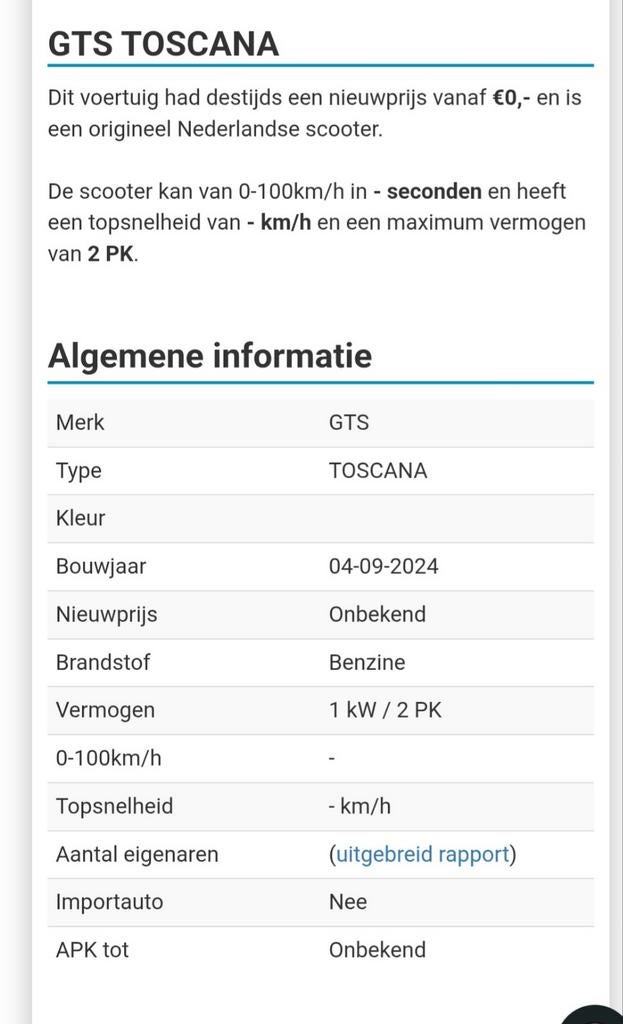 GTS Toscana Scooter - Zo goed als nieuw met slot en 2x helm, Ophalen of Verzenden, Zo goed als nieuw, Overige typen, Overige merken