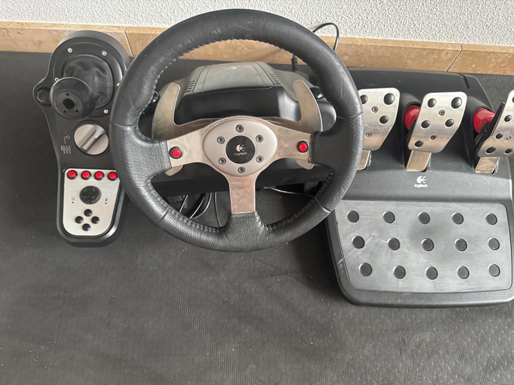 Logitech G25 racestuur met shifter - Werkt goed!, Racestuur, Gebruikt, Force feedback, Ophalen of Verzenden