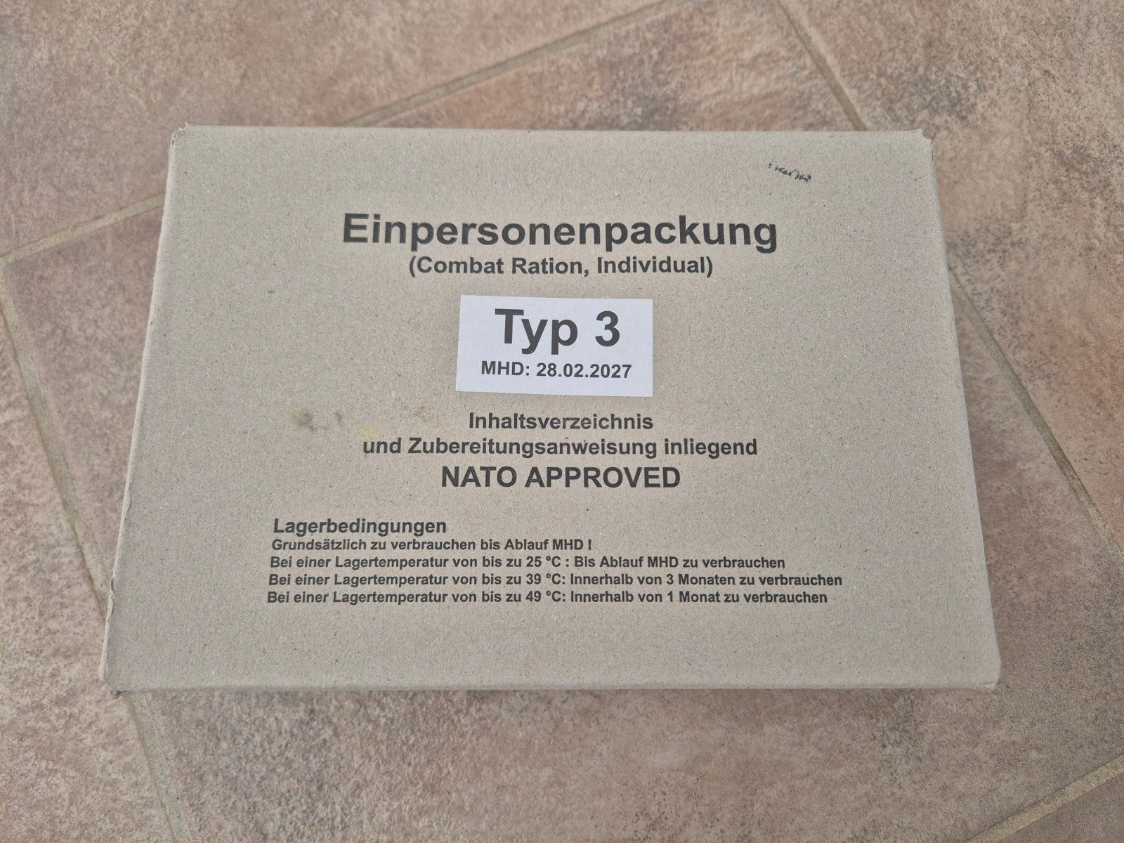 Origineel Duits Bundeswehr EPA Militair Rantsoen Type 3, Ophalen of Verzenden