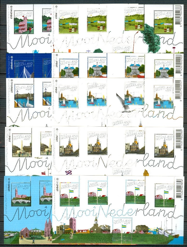 Ned. NVPH 2323-2363 10 velletjes Mooi Nederland 2005, Postzegels en Munten, Postzegels | Nederland, Ophalen of Verzenden, Na 1940