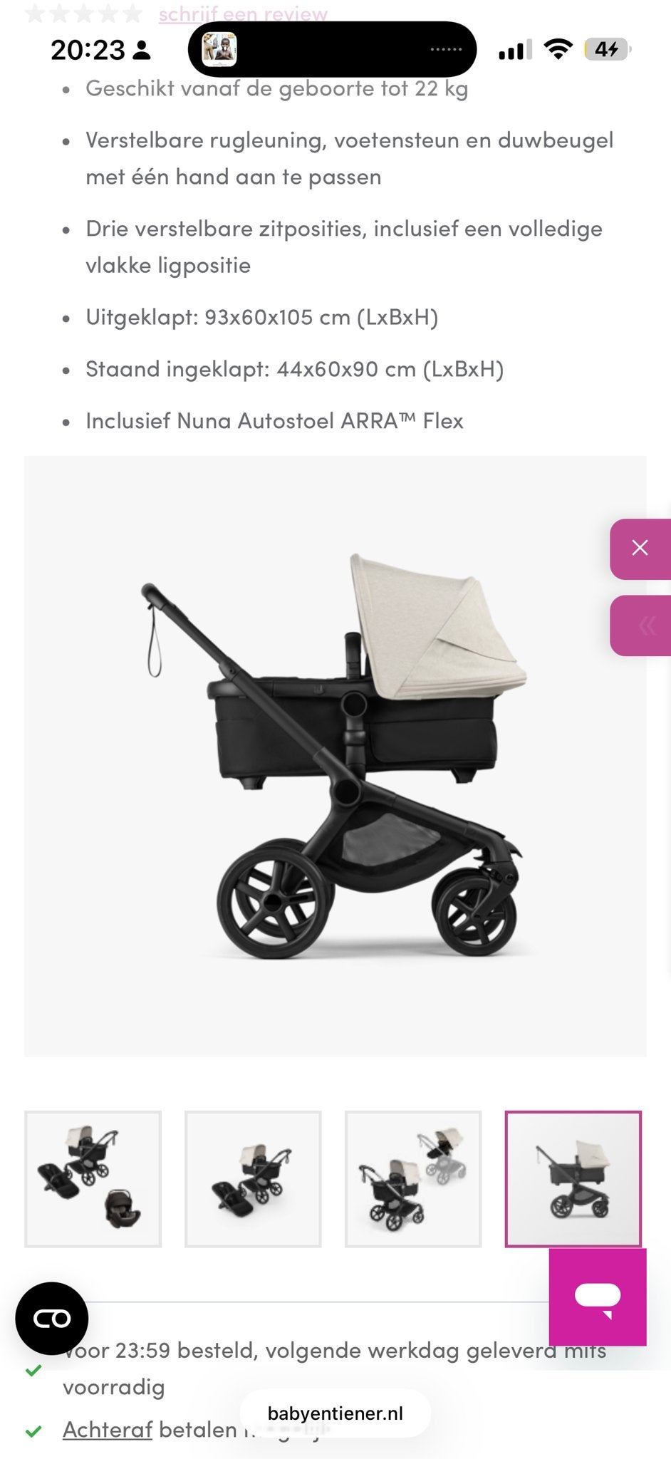 Bugaboo Fox 5 kinderwagen - 2 jaar gebruikt, lichte schade, Ophalen, Gebruikt, Kinderwagen, Bugaboo