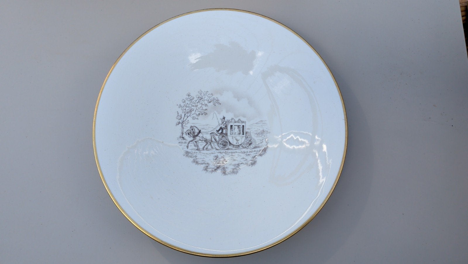 Hertel-Jacob Bavaria Porseleinen Schaal met Koetsmotief, Antiek en Kunst, Ophalen of Verzenden