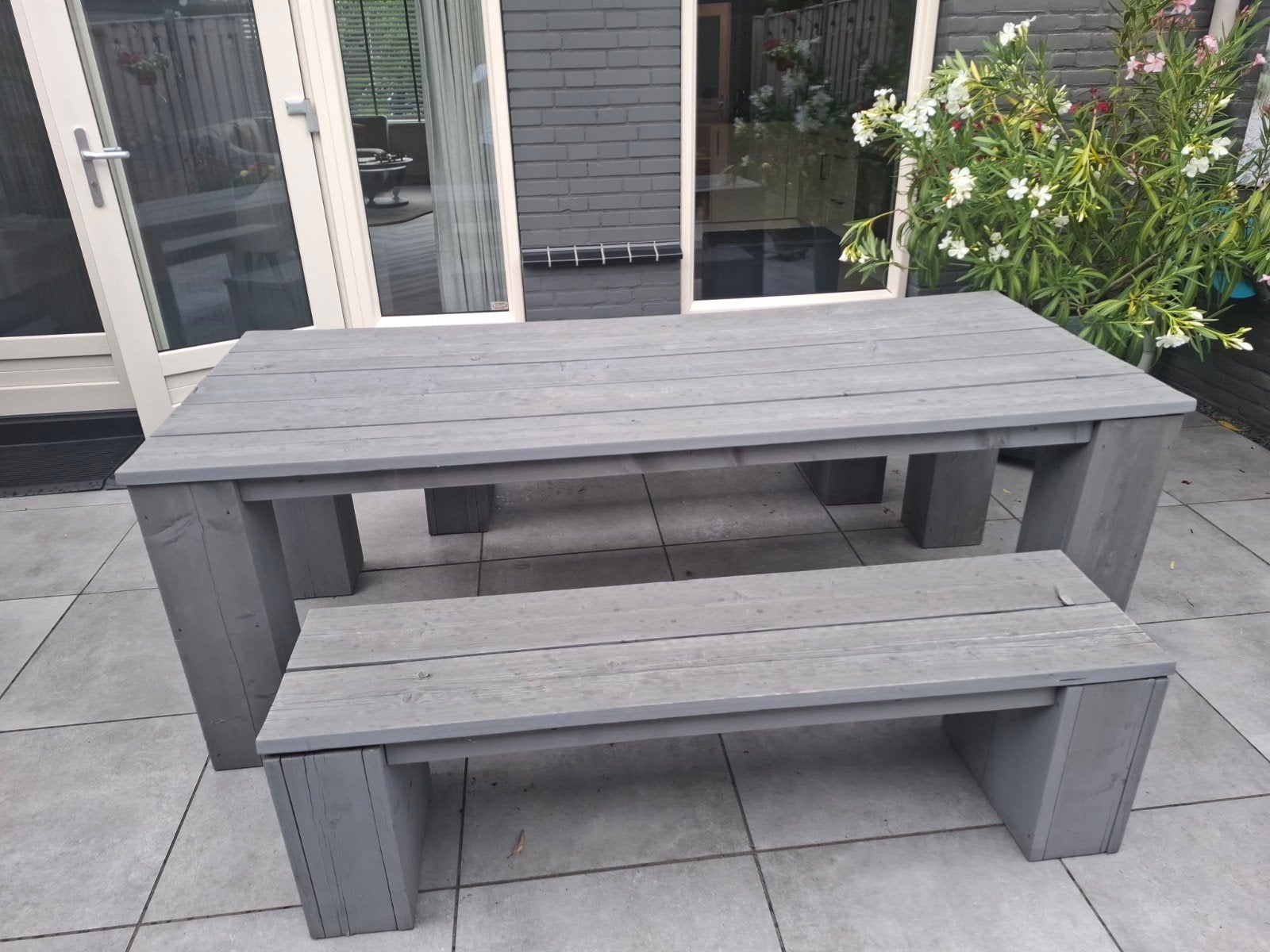 Steigerhouten tuinset, Ophalen, Zo goed als nieuw, Hout