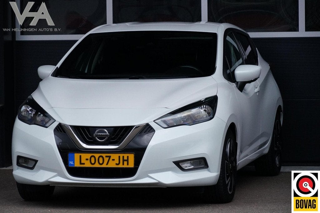 Nissan Micra 1.0 IG-T Tekna NL, 360 cam Bose, clima, keyless, Auto's, Nissan, Voorwielaandrijving, Euro 6, Wit, Origineel Nederlands