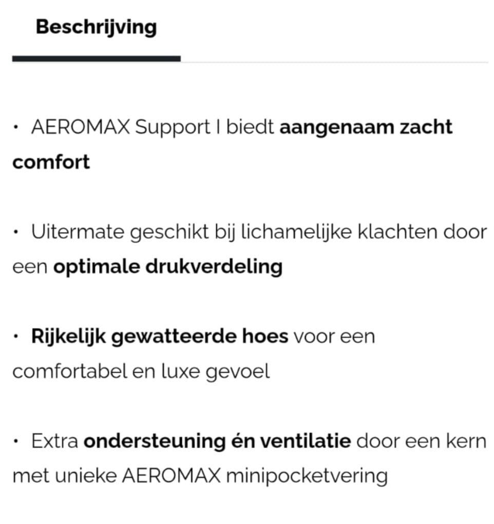 AEROMAX Support I Split-Topper - Zo goed als nieuw, Ophalen, Tweepersoons, Zo goed als nieuw, Matras