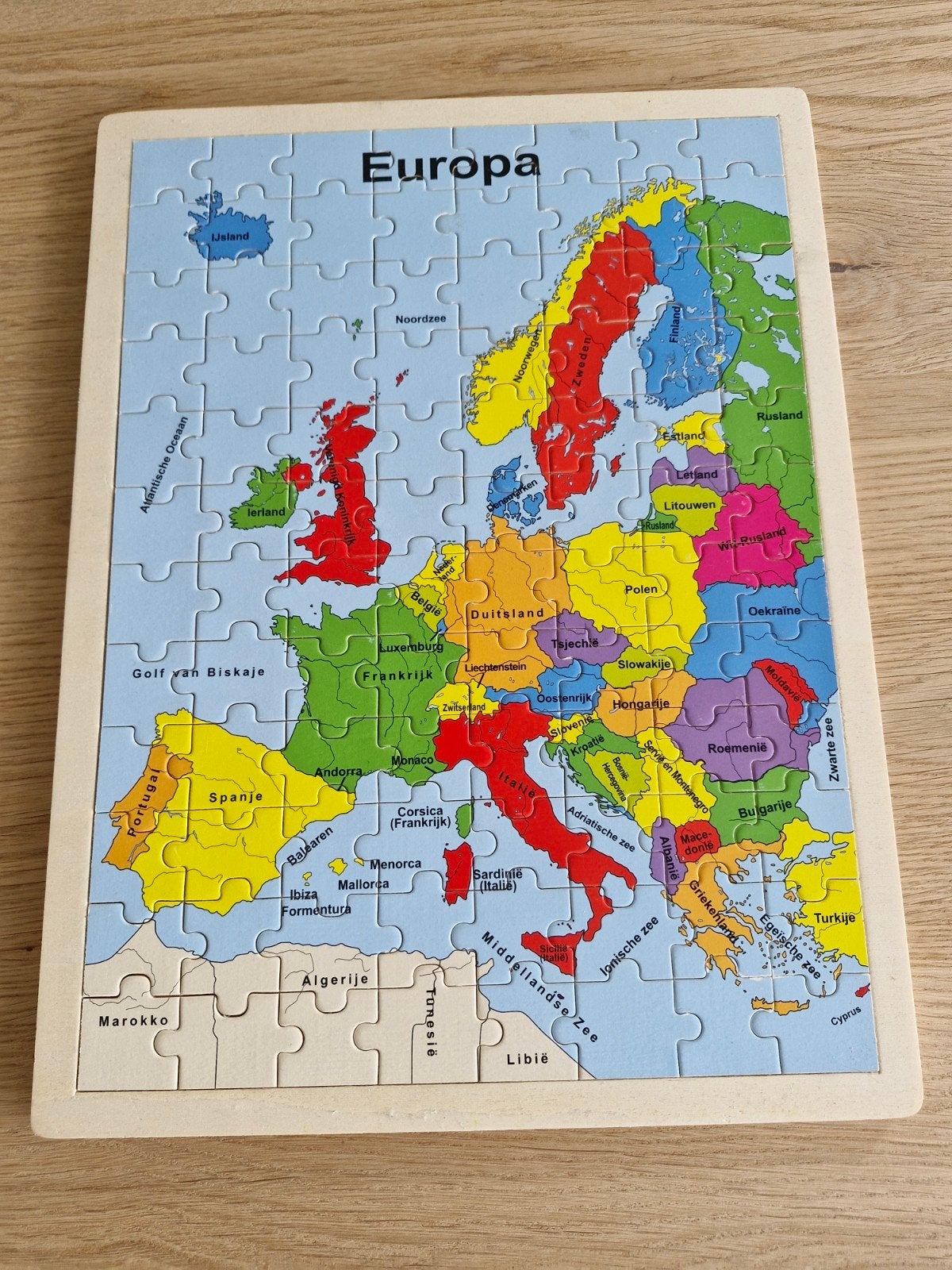 Houten Europa Puzzel - Educatief en Leuk, Ophalen of Verzenden, Gebruikt, Puzzelen