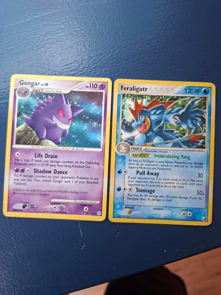 Pokémon kaarten: Gengar, Feraligatr, Absol, Registeel, Ophalen of Verzenden, Gebruikt, Meerdere kaarten