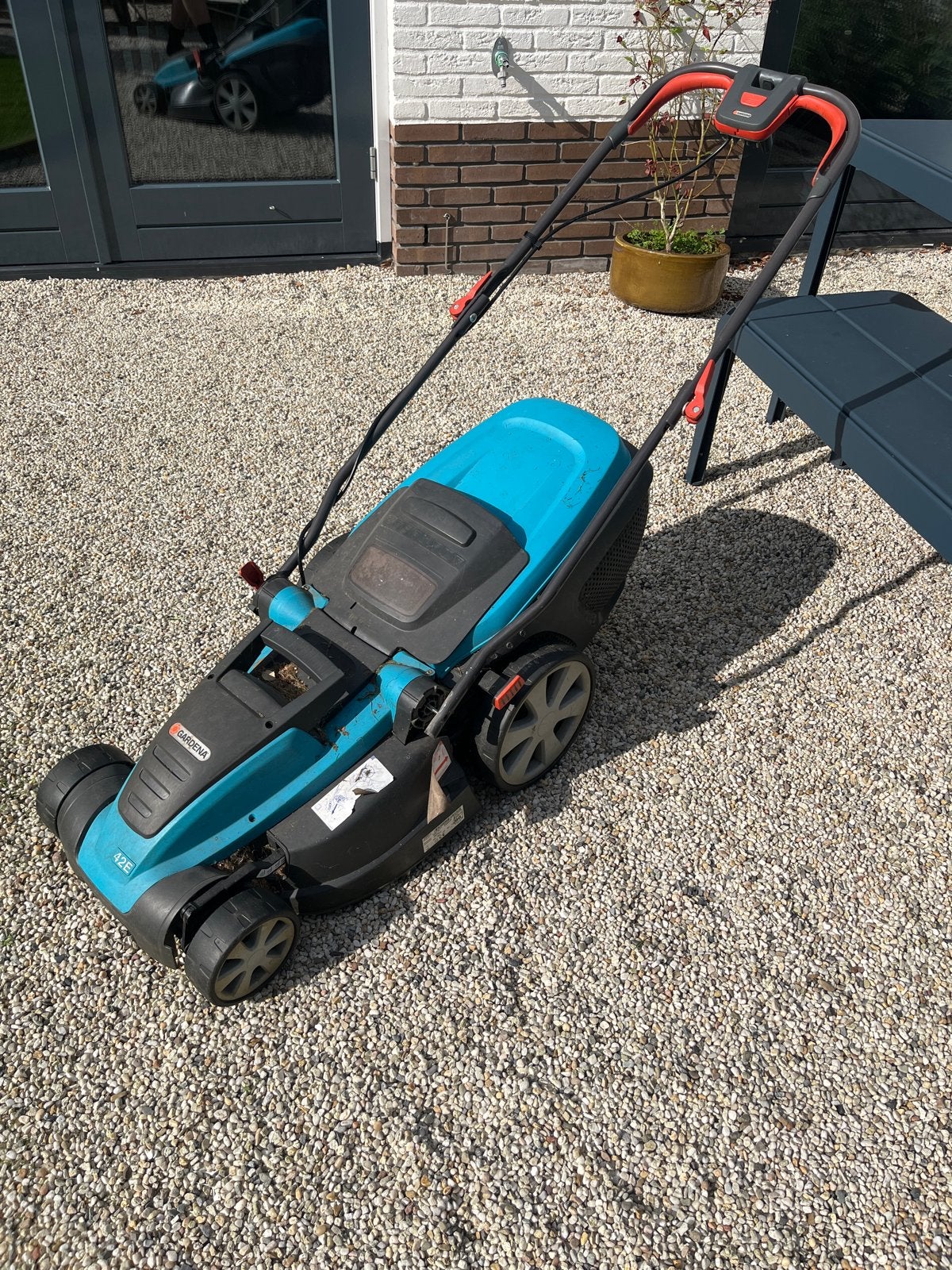 Gardena 42E Elektrische Grasmaaier - functioneert nog goed, Ophalen, Cirkelmaaier, Elektrische grasmaaier, Zo goed als nieuw