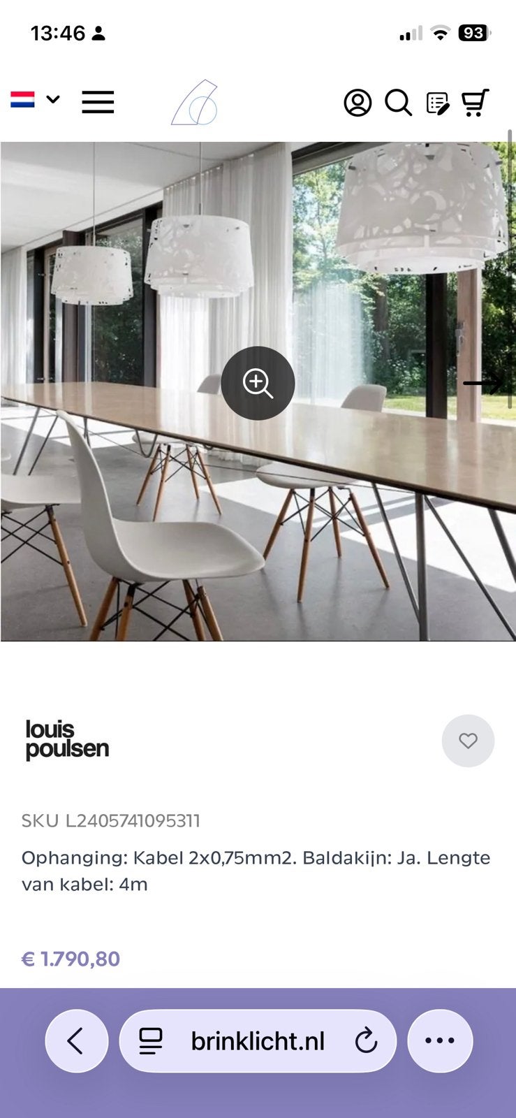 Louis Poulsen Collage 600 Design Hanglamp blauw, Ophalen