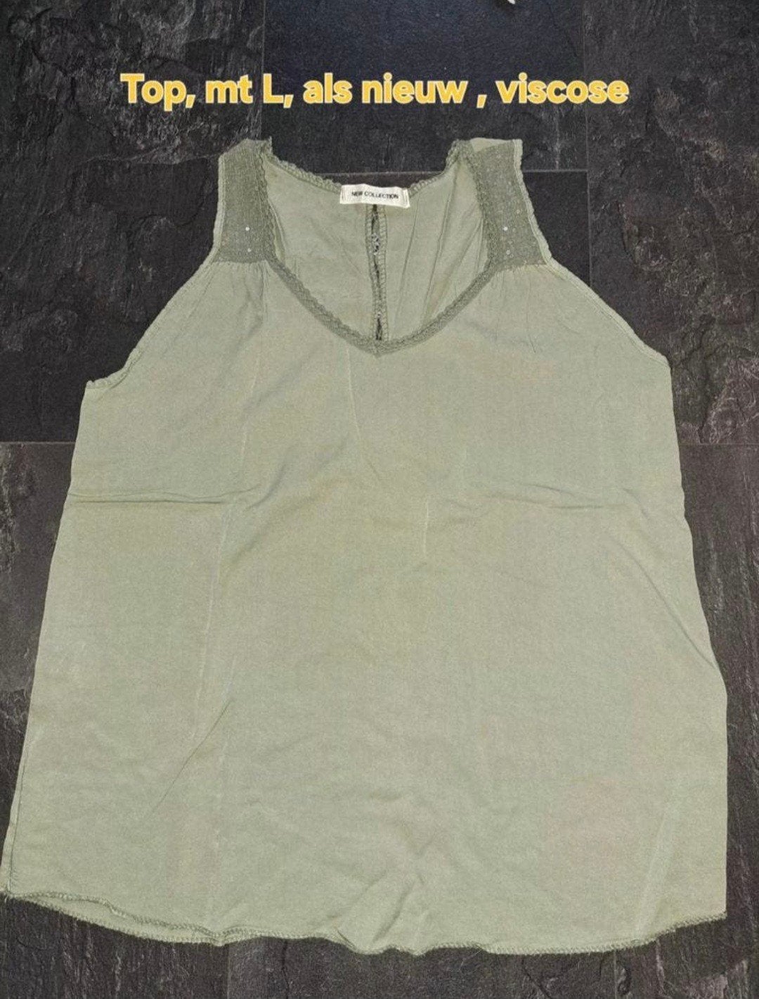 Mooie nieuwe top mt L met pailletten, Kleding | Dames, Maat 42/44 (L), Nieuw, Ophalen of Verzenden, Zonder mouw