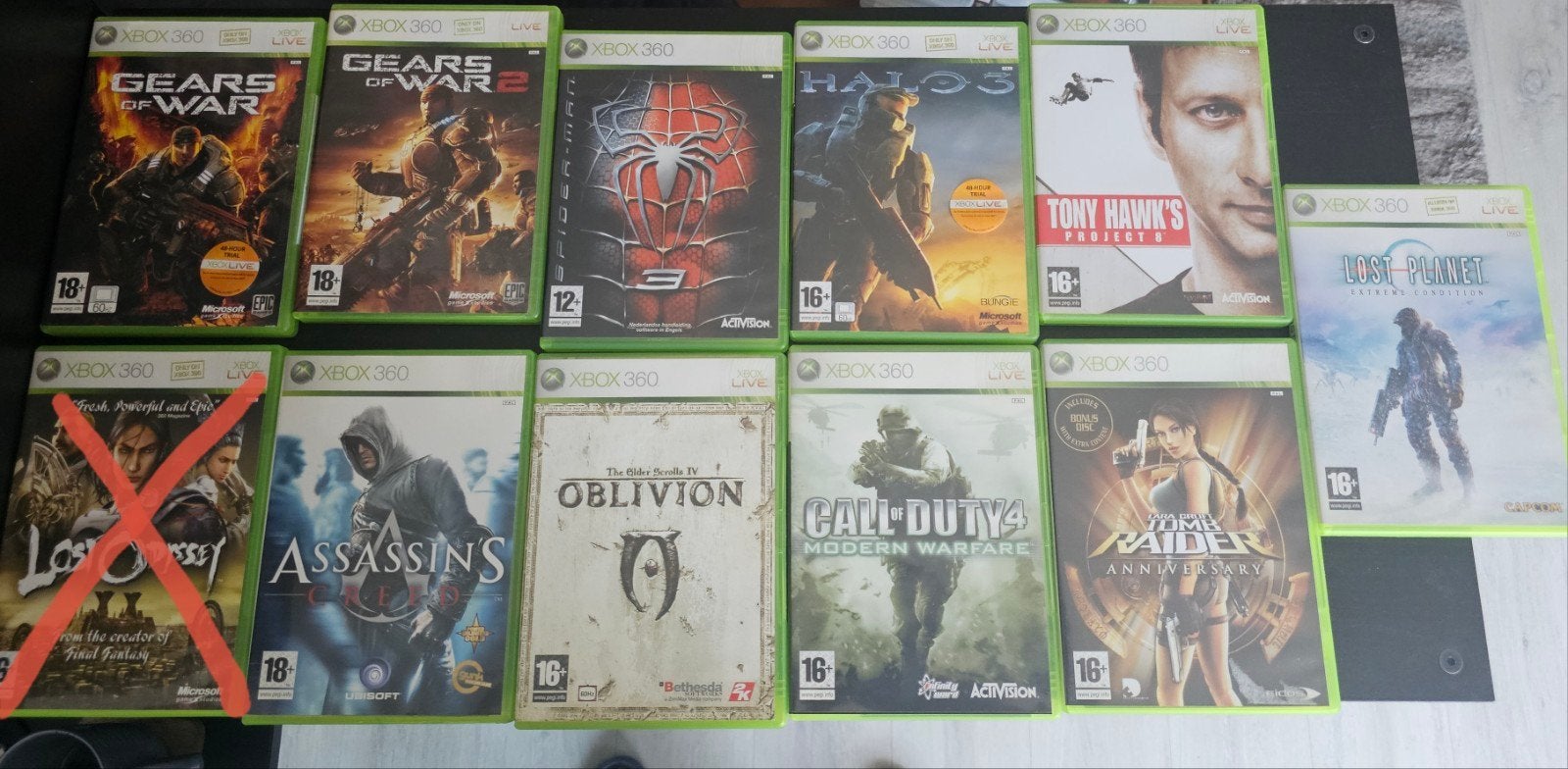 xbox 360 games, o.a. gears of war, halo , spiderman, Gebruikt, Overige genres, 1 speler, Ophalen of Verzenden