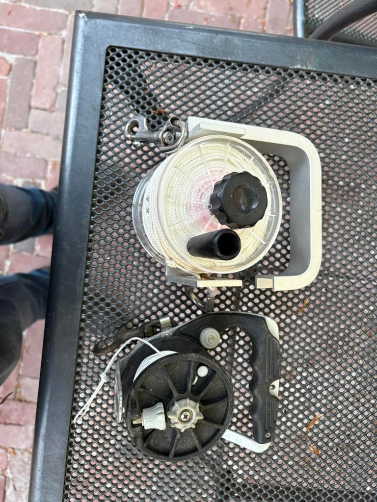 2 x reel voor wrack en grot duiken, Ophalen of Verzenden, Zo goed als nieuw, Trimvest of Wing