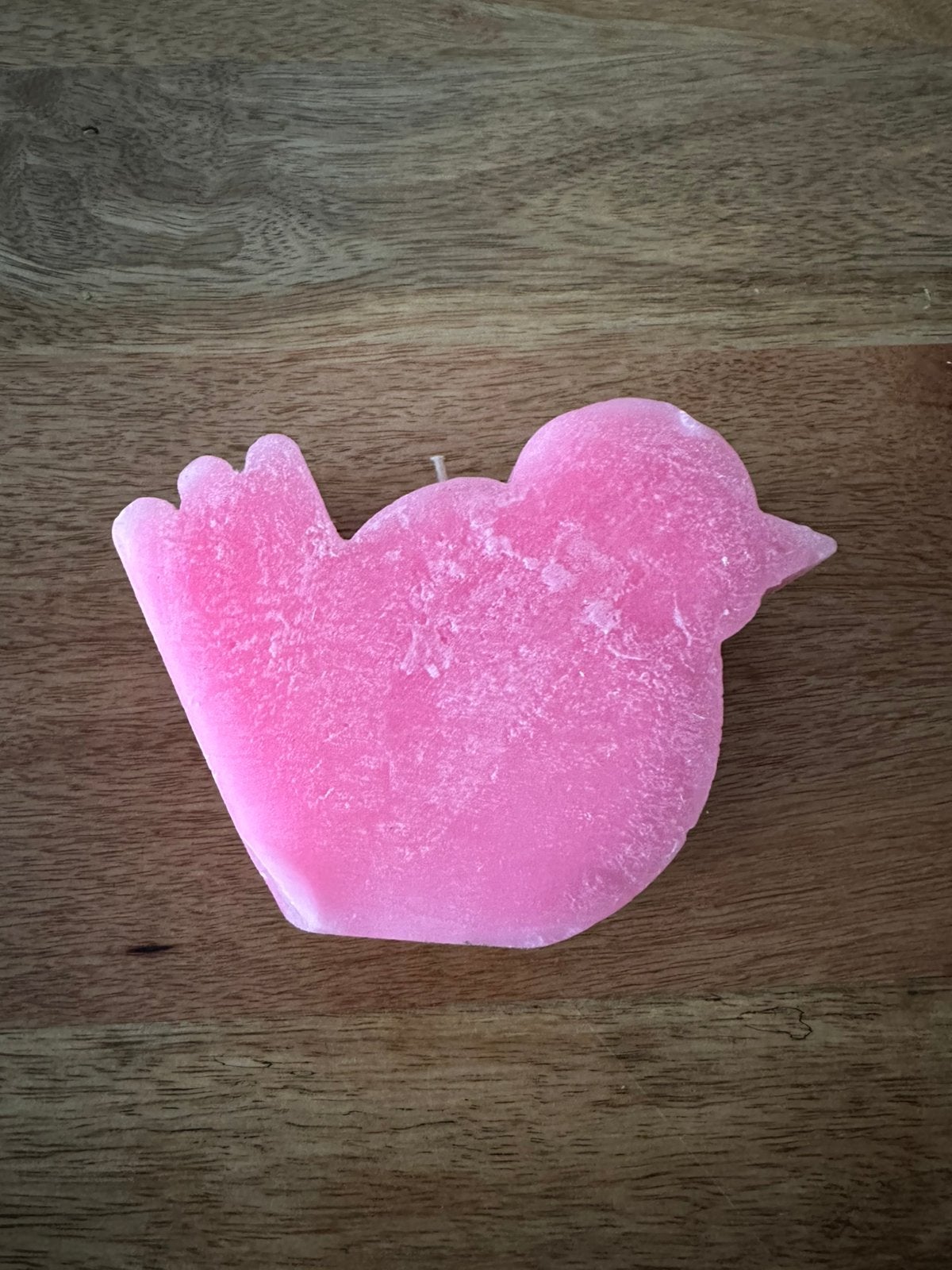 Roze Vogel Kaars, Huis en Inrichting, Woonaccessoires | Kandelaars en Kaarsen, Ophalen of Verzenden, Zo goed als nieuw, Overige materialen