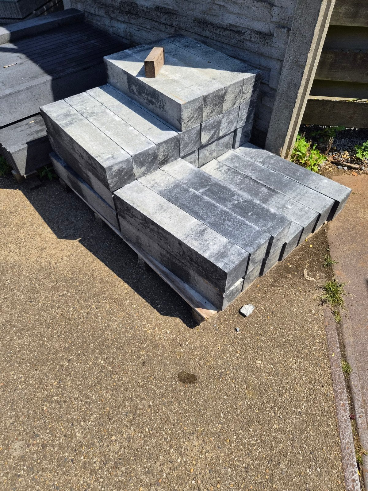 12x12x60 Linea Stapelblokken strak., Tuin en Terras, Bielzen en Borders, Blok, Nieuw, Ophalen of Verzenden, Minder dan 25 cm