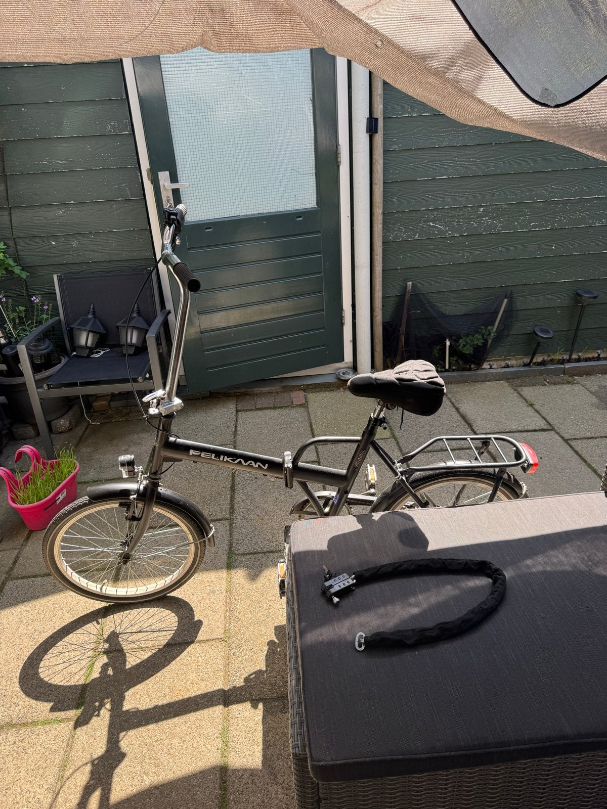 Handige opvouwbare Pelikaan fiets met slot en verlichting, Ophalen, Gebruikt, Totaal opvouwbaar, Overige merken