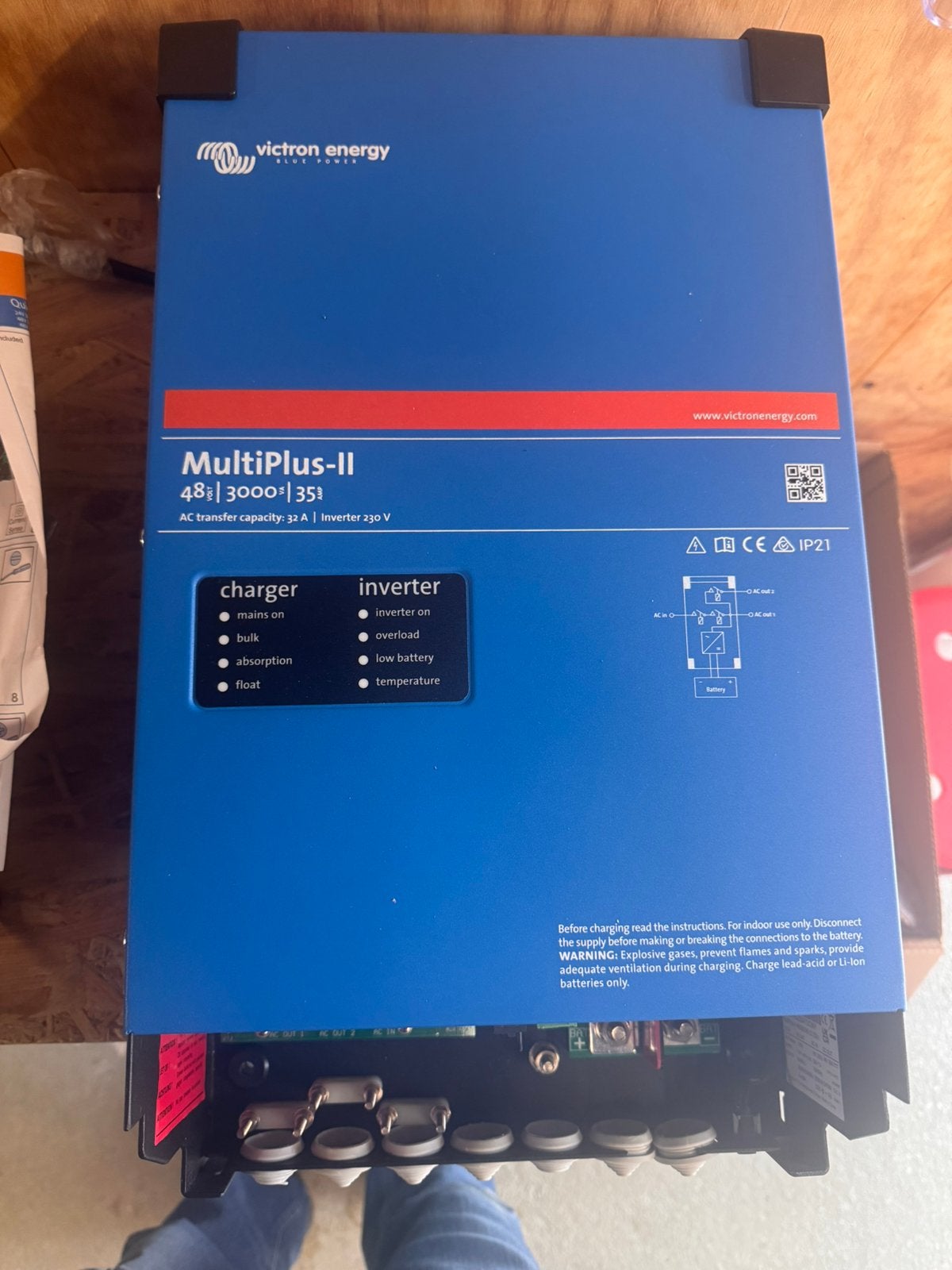 Victron multiplus 2  48v met centrac 5,1kwh accu pakket, Ophalen, Zo goed als nieuw, Overige typen