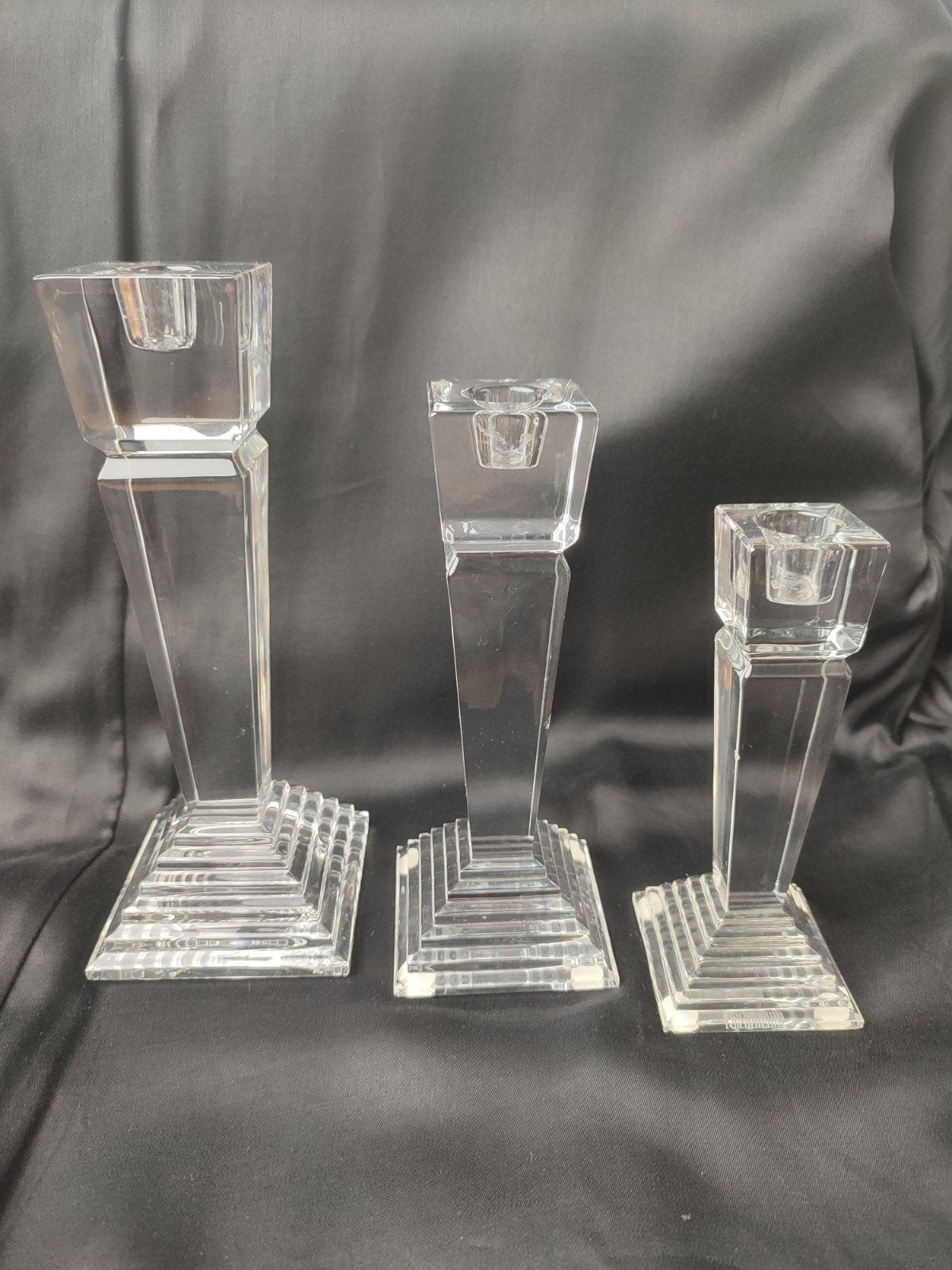 3 x  kandelaar kaarshouder set Nachtmann kristal vintage, Ophalen of Verzenden, Kandelaar