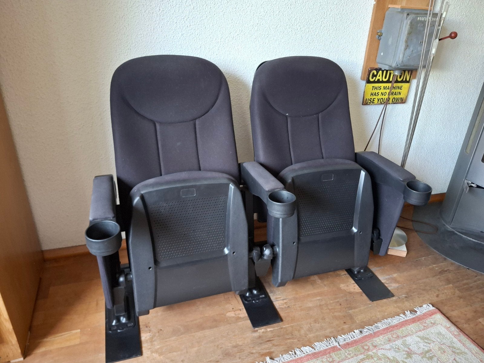 Bioscoopstoelen, Ophalen, Zwart, Twee