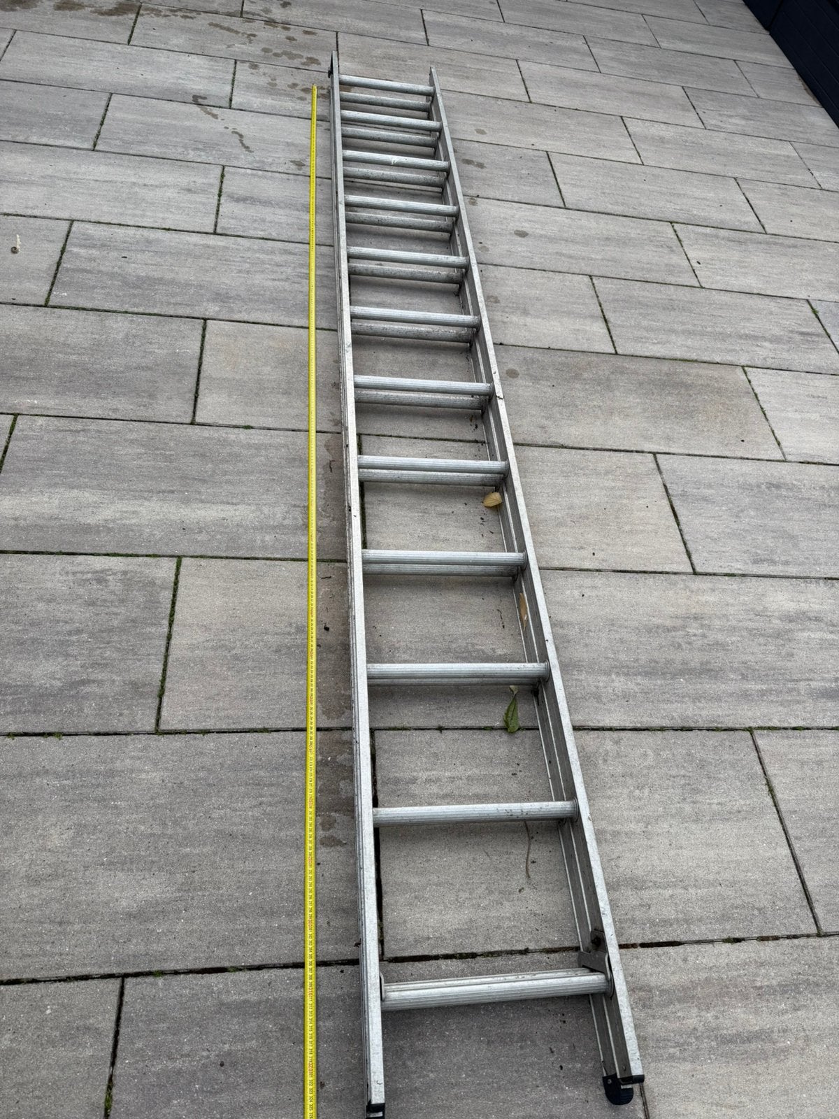 Aluminium ladder 2 delig, Gebruikt, Ophalen of Verzenden, Ladder, Opvouwbaar of Inschuifbaar