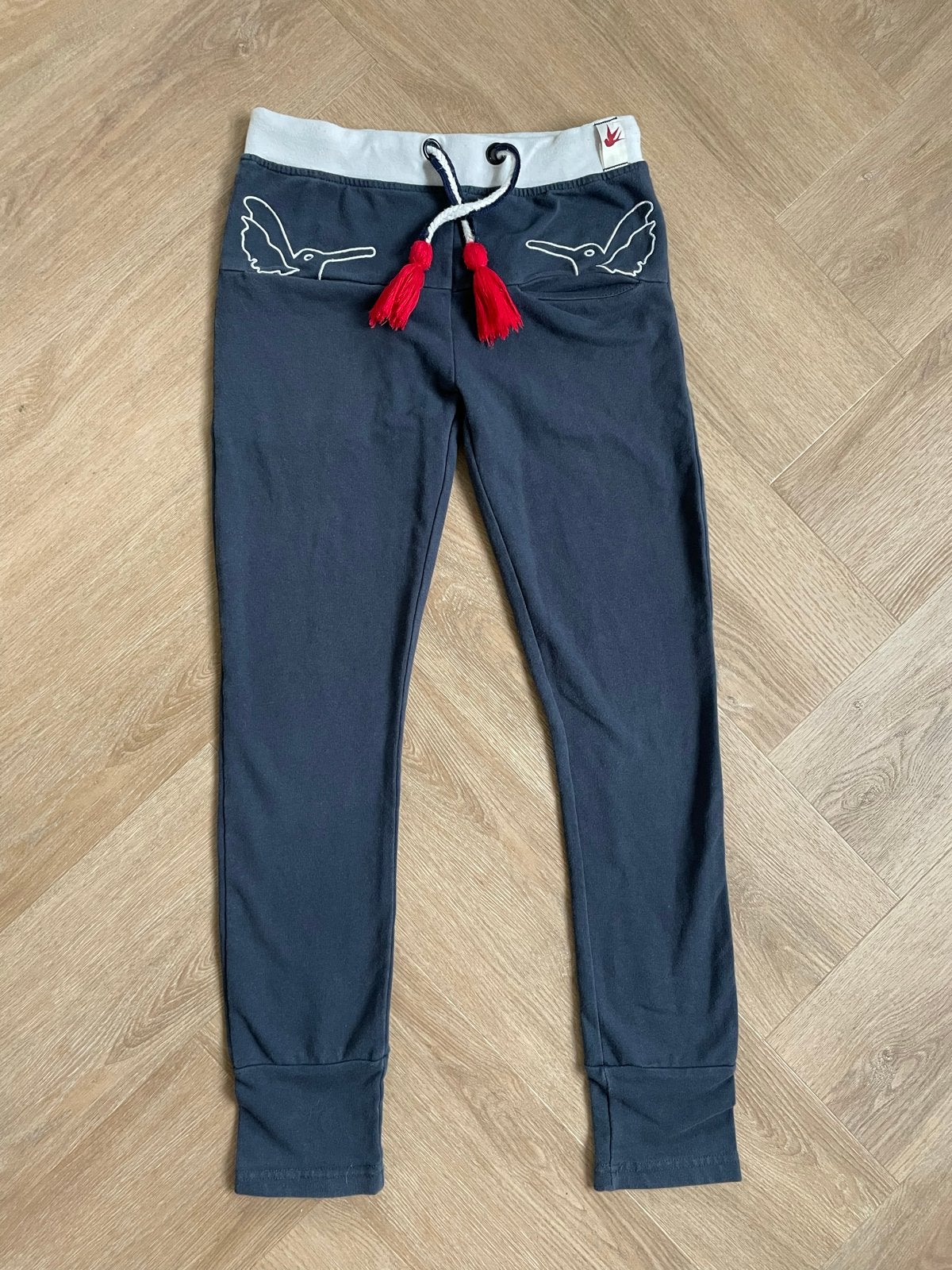 Topitm Comfortabele donkerblauwe joggingbroek maat 140, Verzenden, Zo goed als nieuw, Jongen of Meisje, Broek