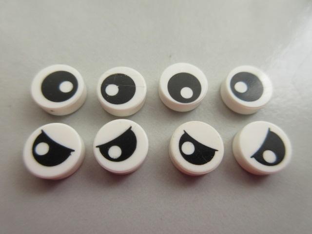 nr. 7637 oogjes, tegeltje 1x1 rond, bedrukt, Kinderen en Baby's, Speelgoed | Duplo en Lego, Ophalen of Verzenden, Zo goed als nieuw
