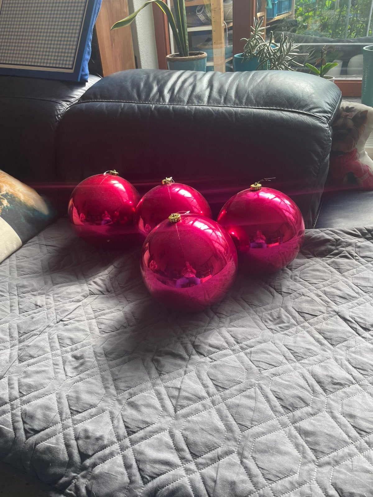 4 gtote kerstballen, Ophalen of Verzenden, Zo goed als nieuw
